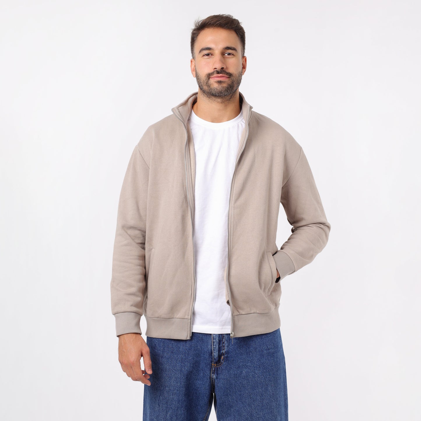 Men's Zip-up Cotton Sweatshirt