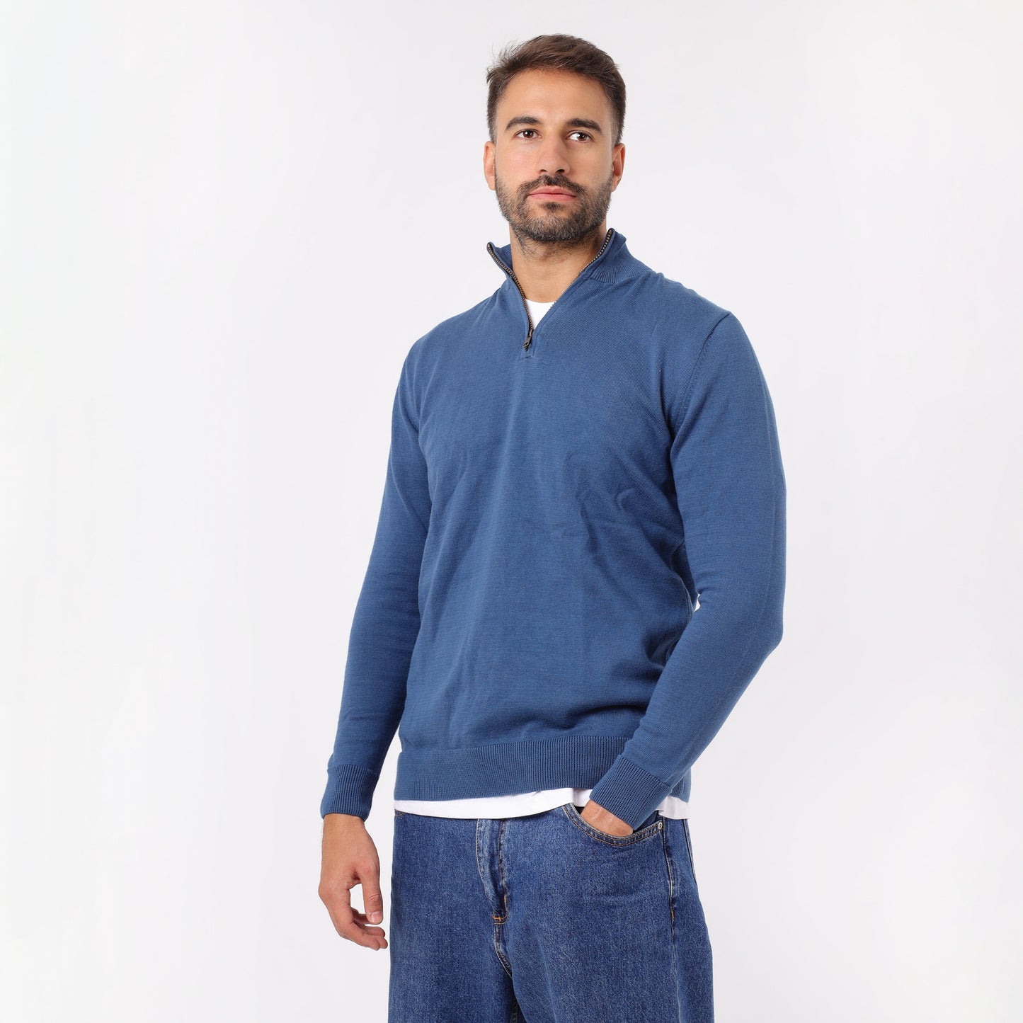 Men's Half Zip Knit Sweater