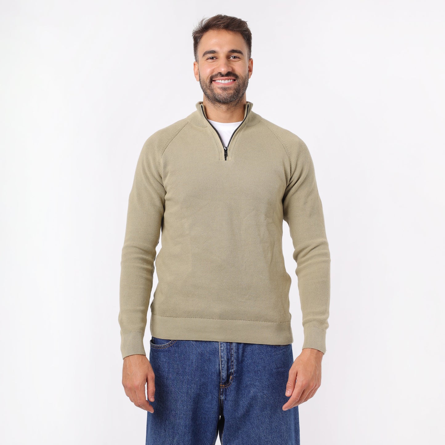 Men's Half Zip Knit Sweater