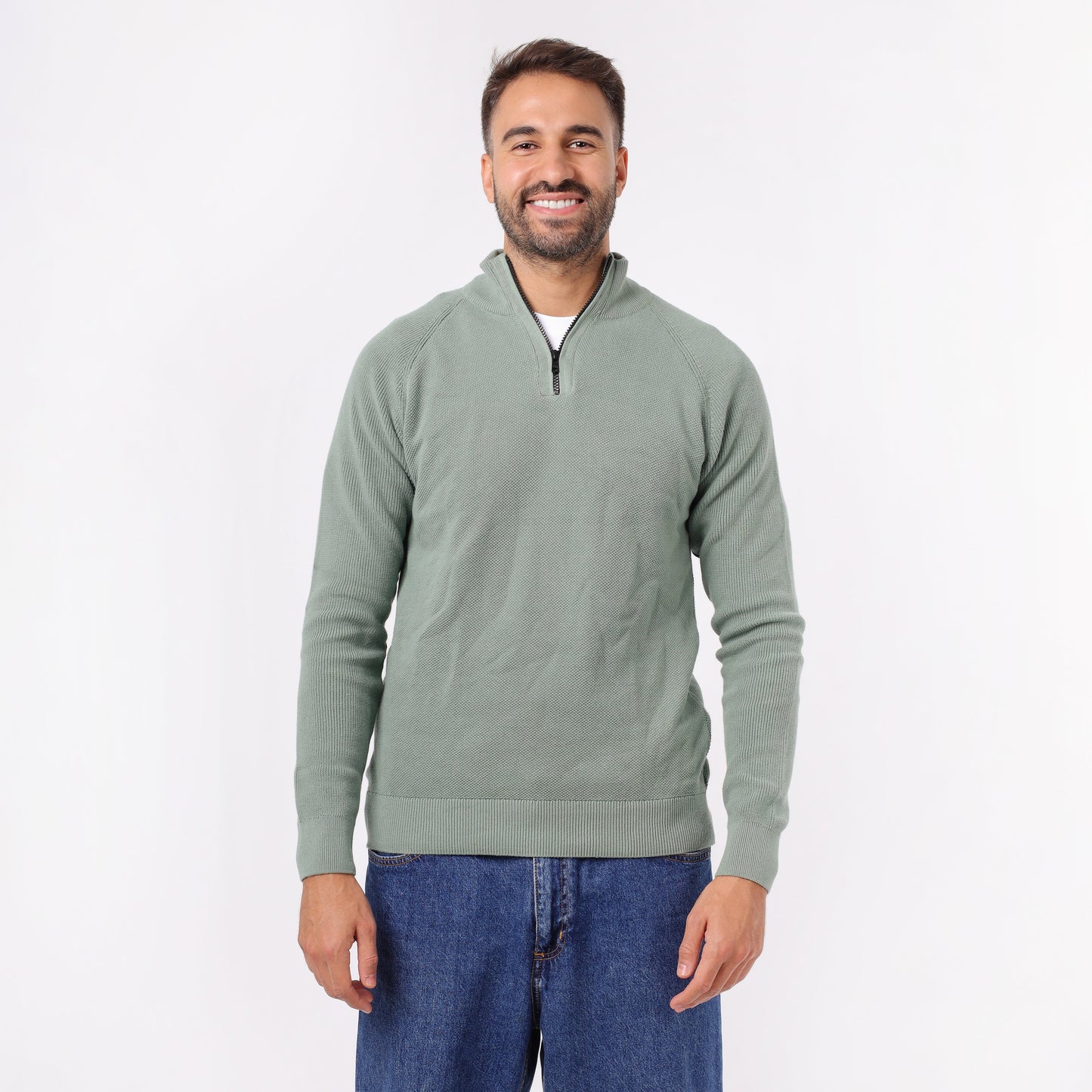 Men's Half Zip Knit Sweater