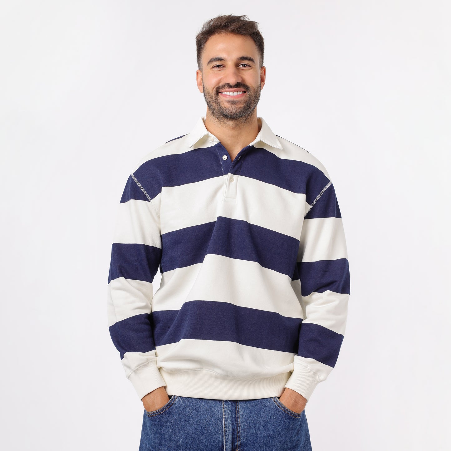 Men’s Thick Polo Neck Sweatshirt