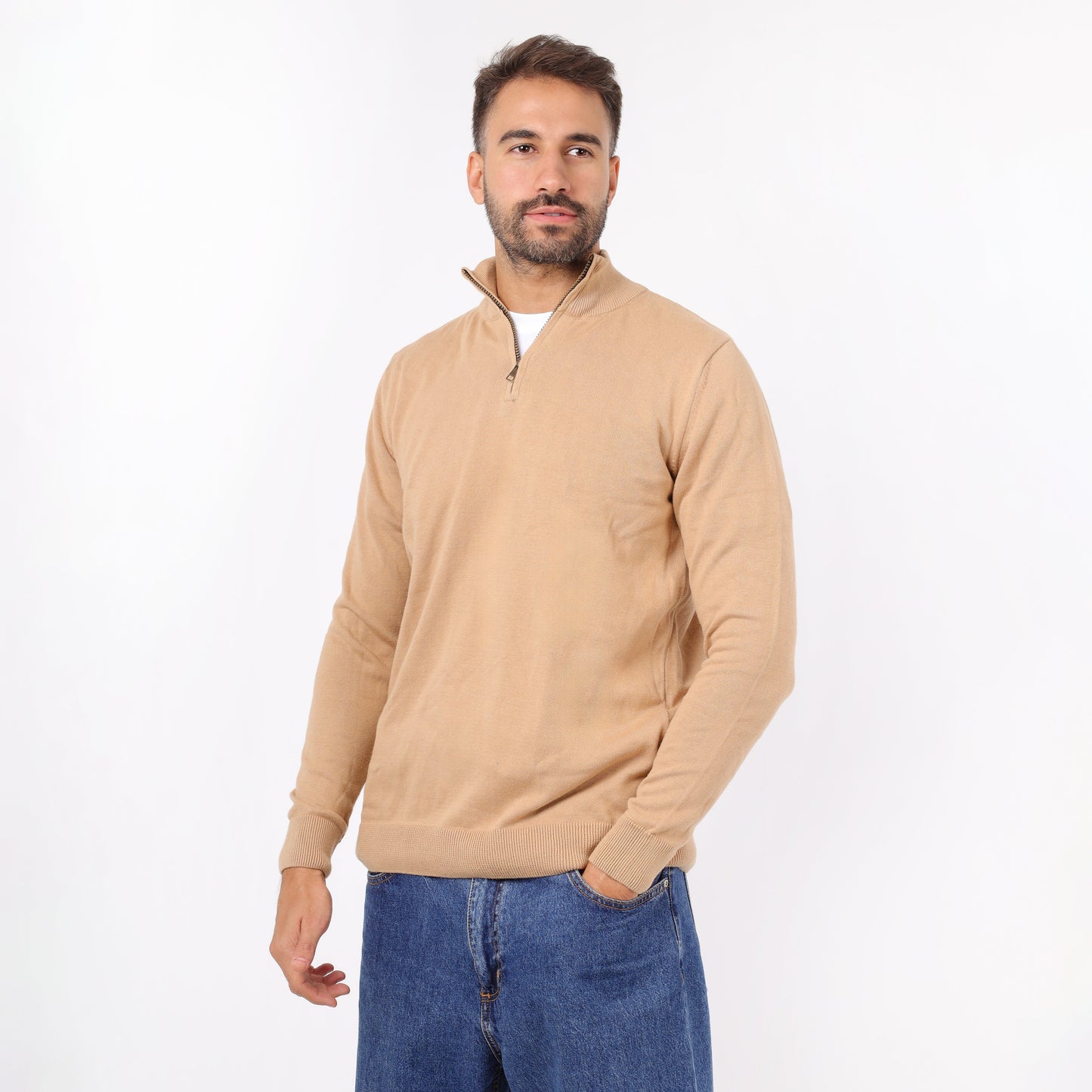 Mens Half-Zip Knit Sweater