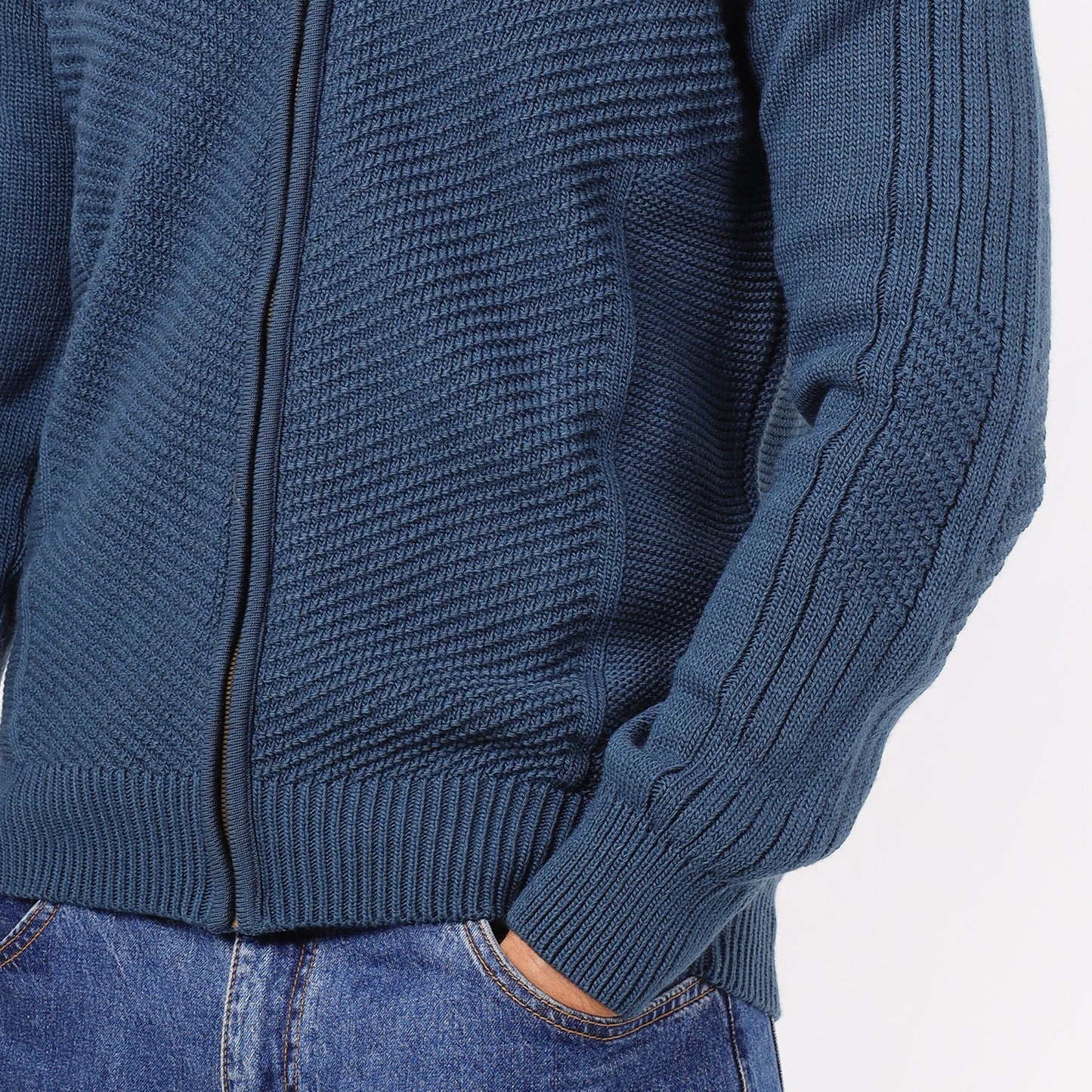 Men's Zip-Up Knit Sweater