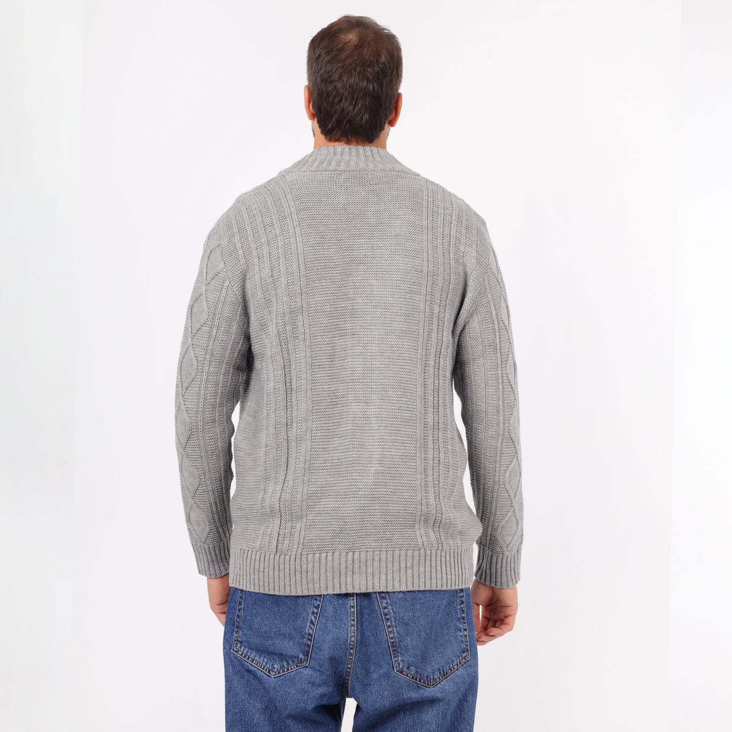 Men's Button-Up Knit Sweater