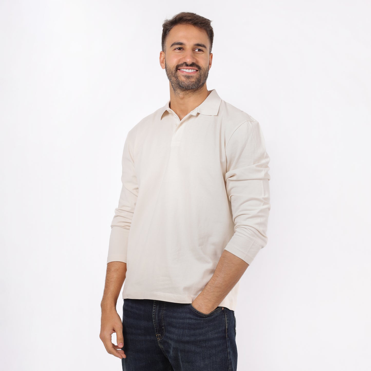Men’s Cotton Long Sleeves Polo Shirt