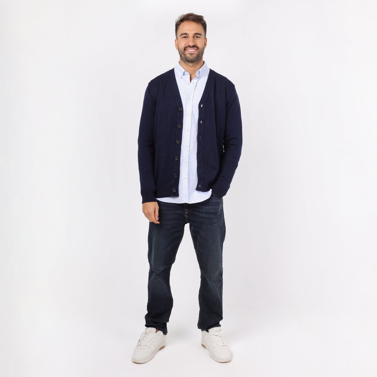 Men's Button-Up Knit Sweater