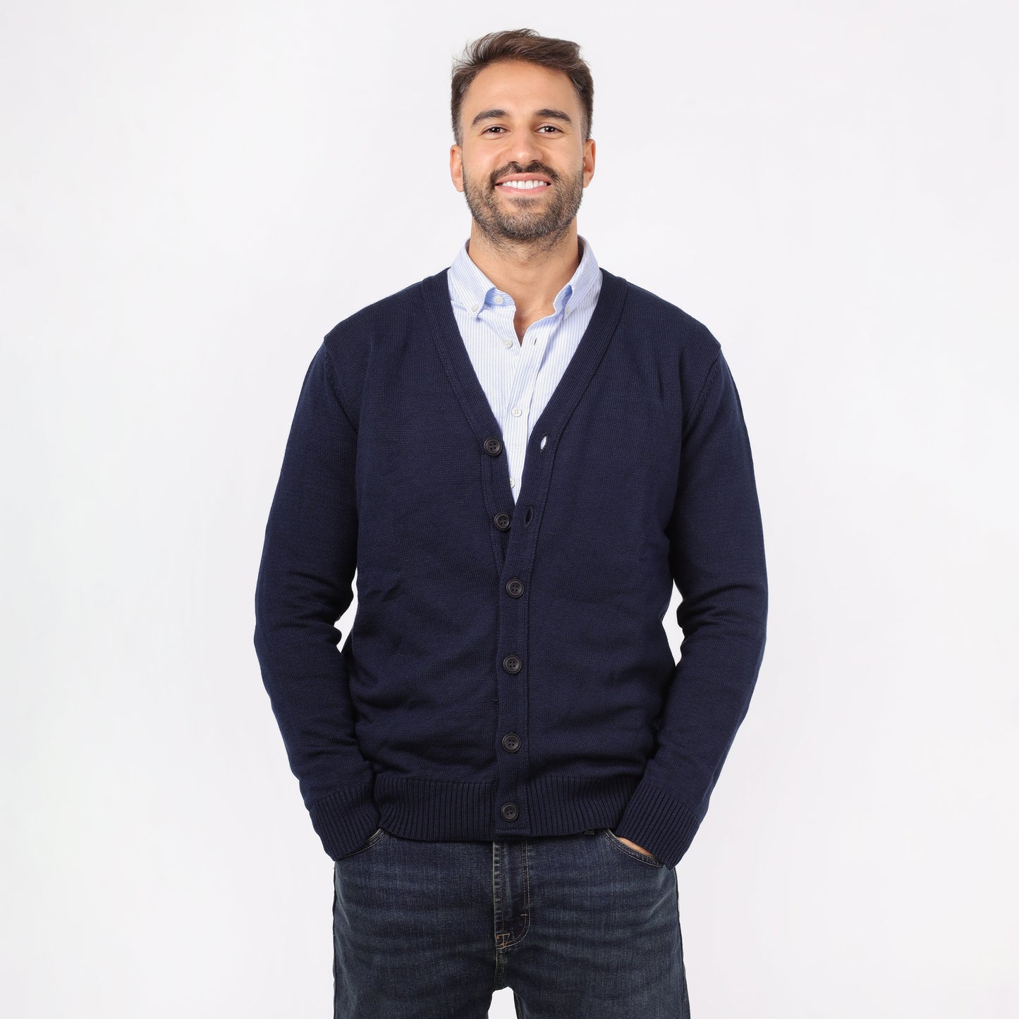 Men's Button-Up Knit Sweater