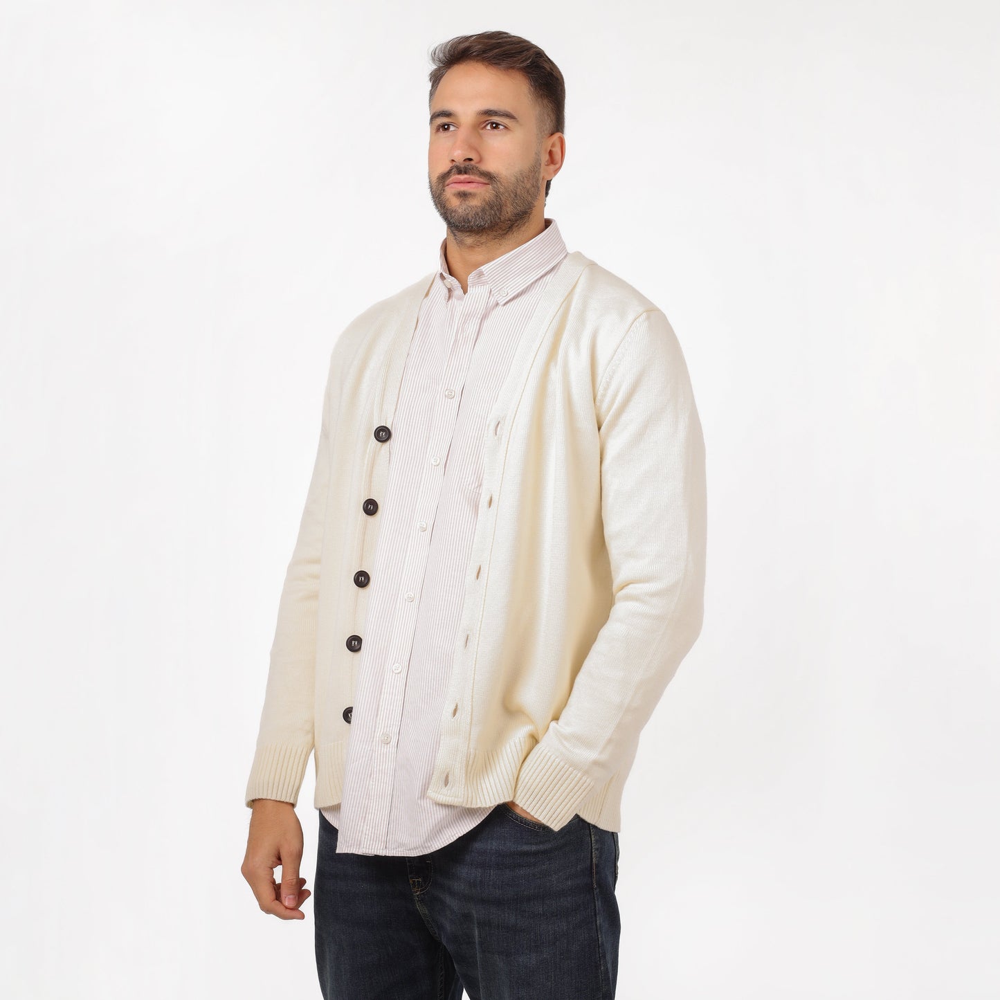 Men's Button-Up Knit Sweater