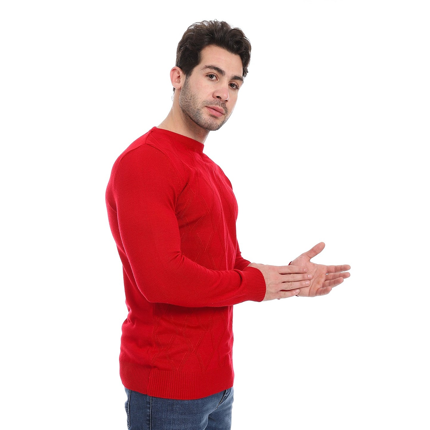 سُترة رجالية بياقة دائرية