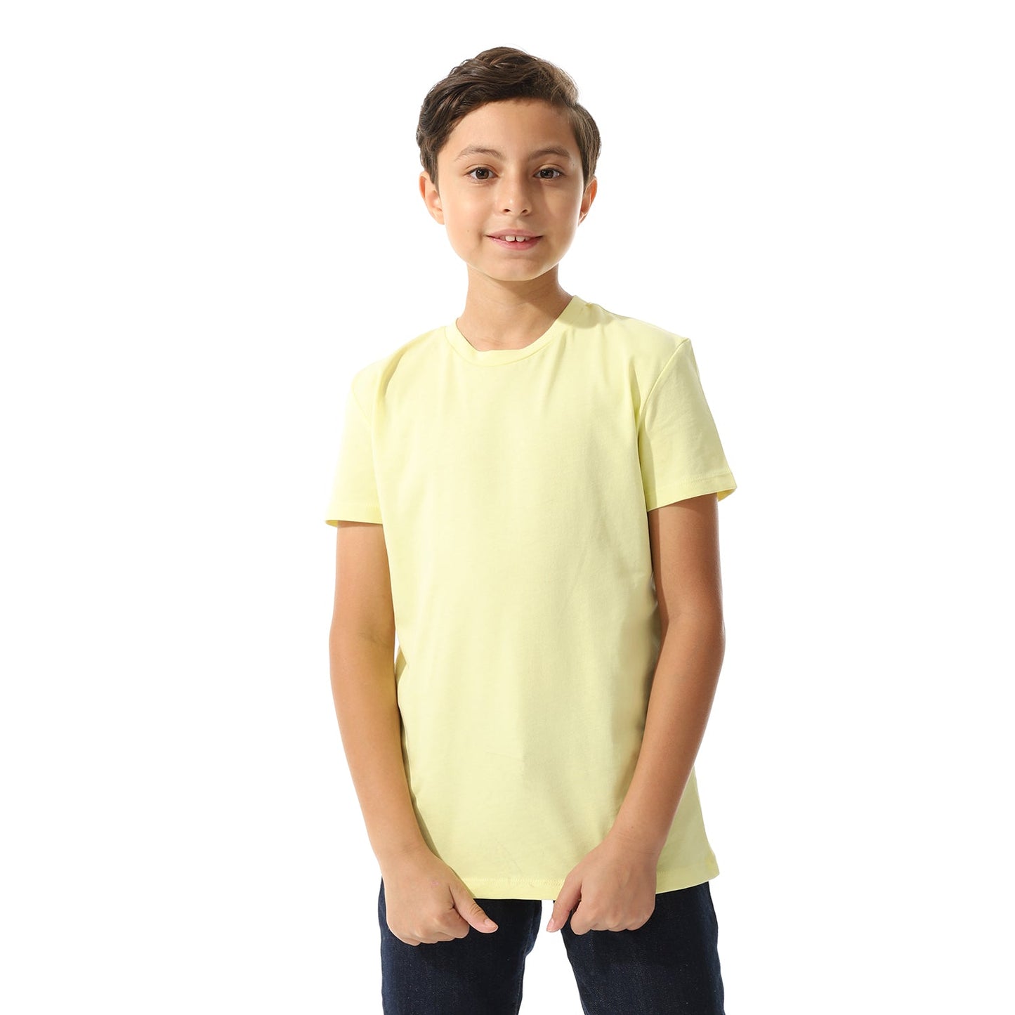 Boys Cotton Plain T-Shirt