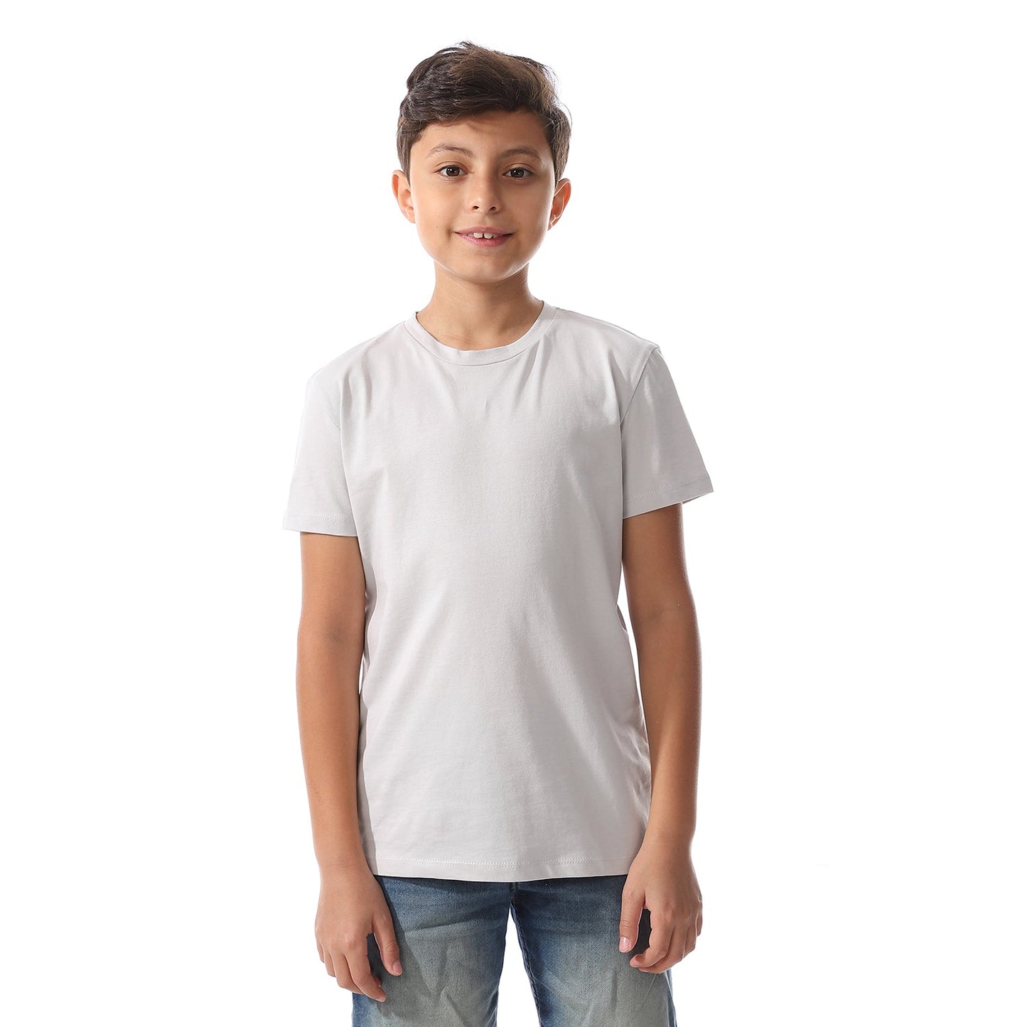 Boys Cotton Plain T-Shirt