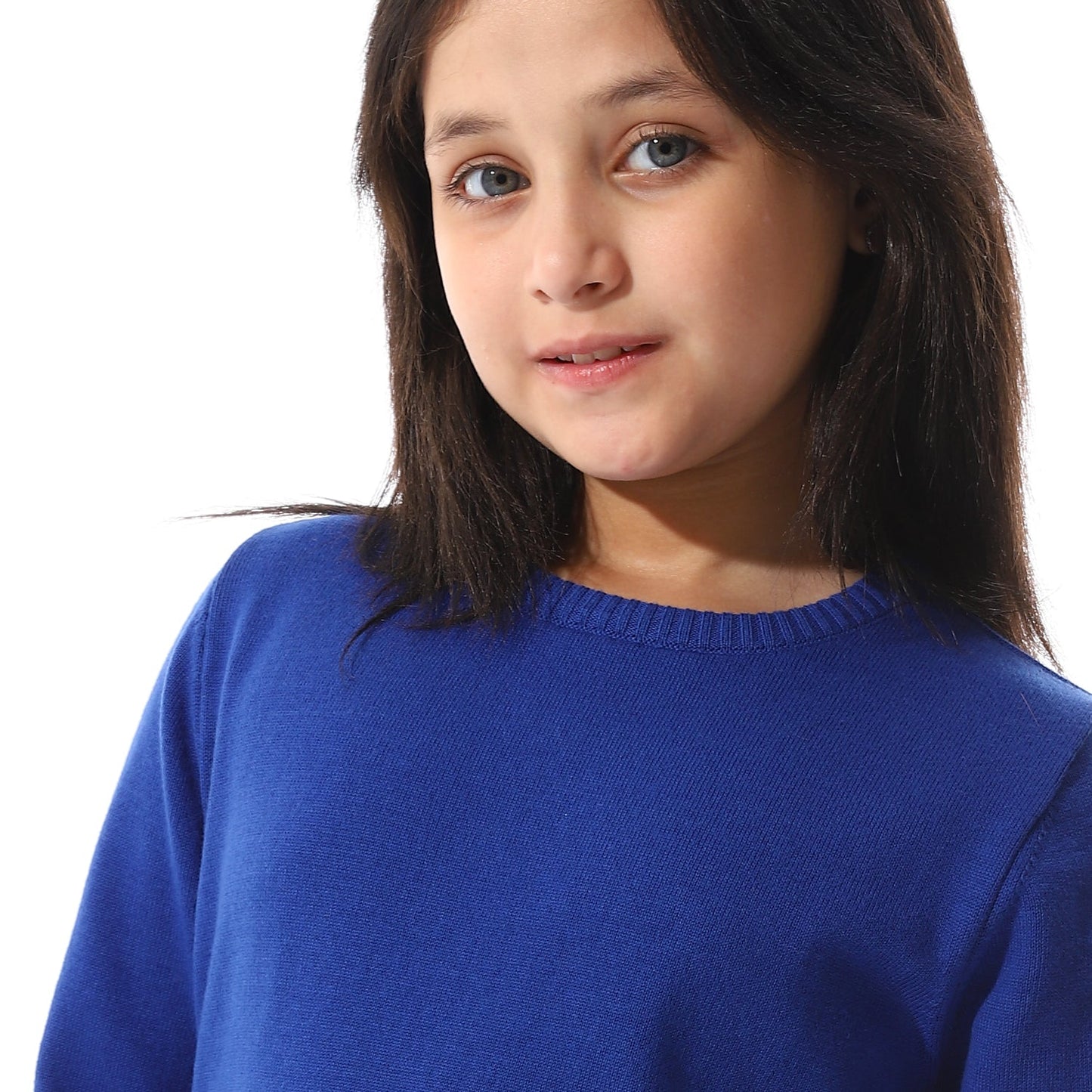 Girls Cropped Crew Neck Pullover