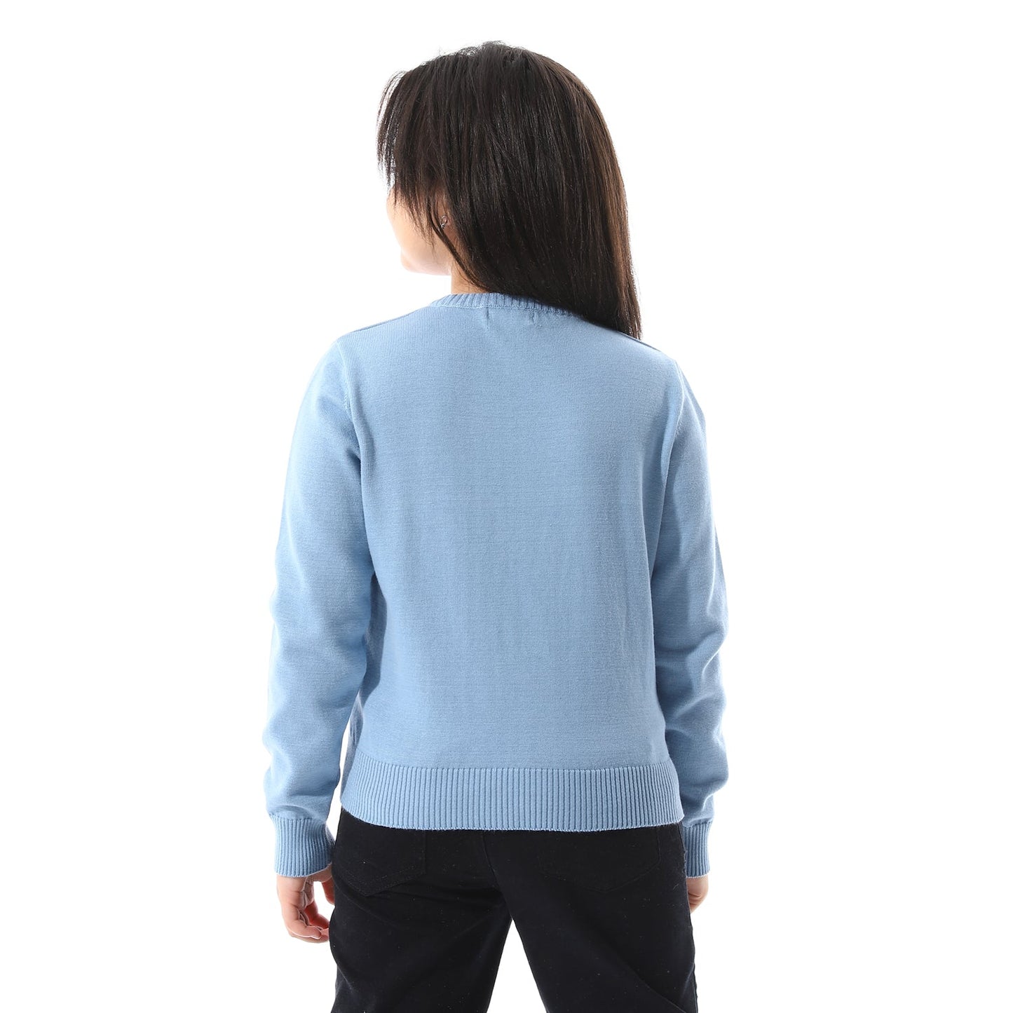 Girls Cropped Crew Neck Pullover