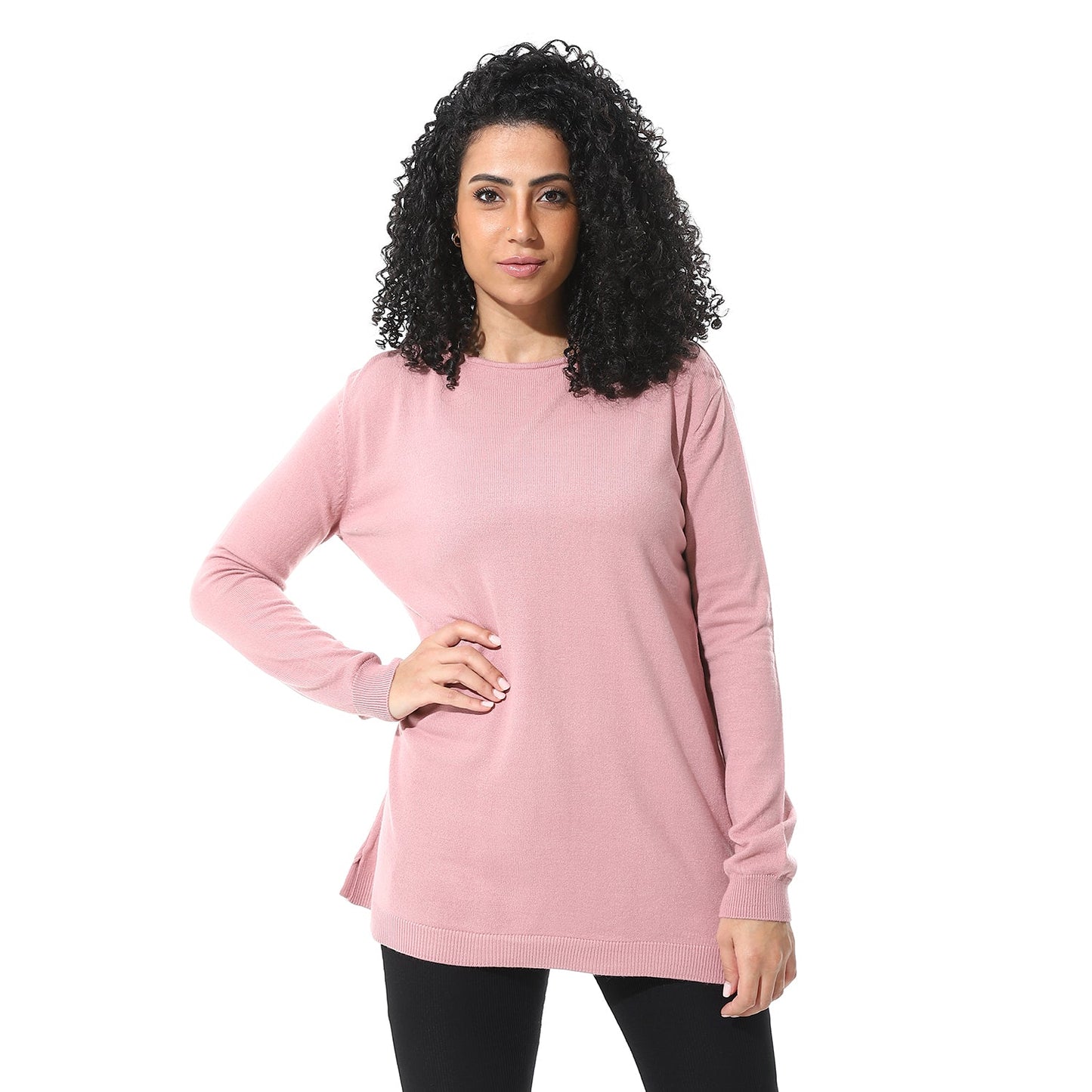 Women's Crew Neck Plain Pullover