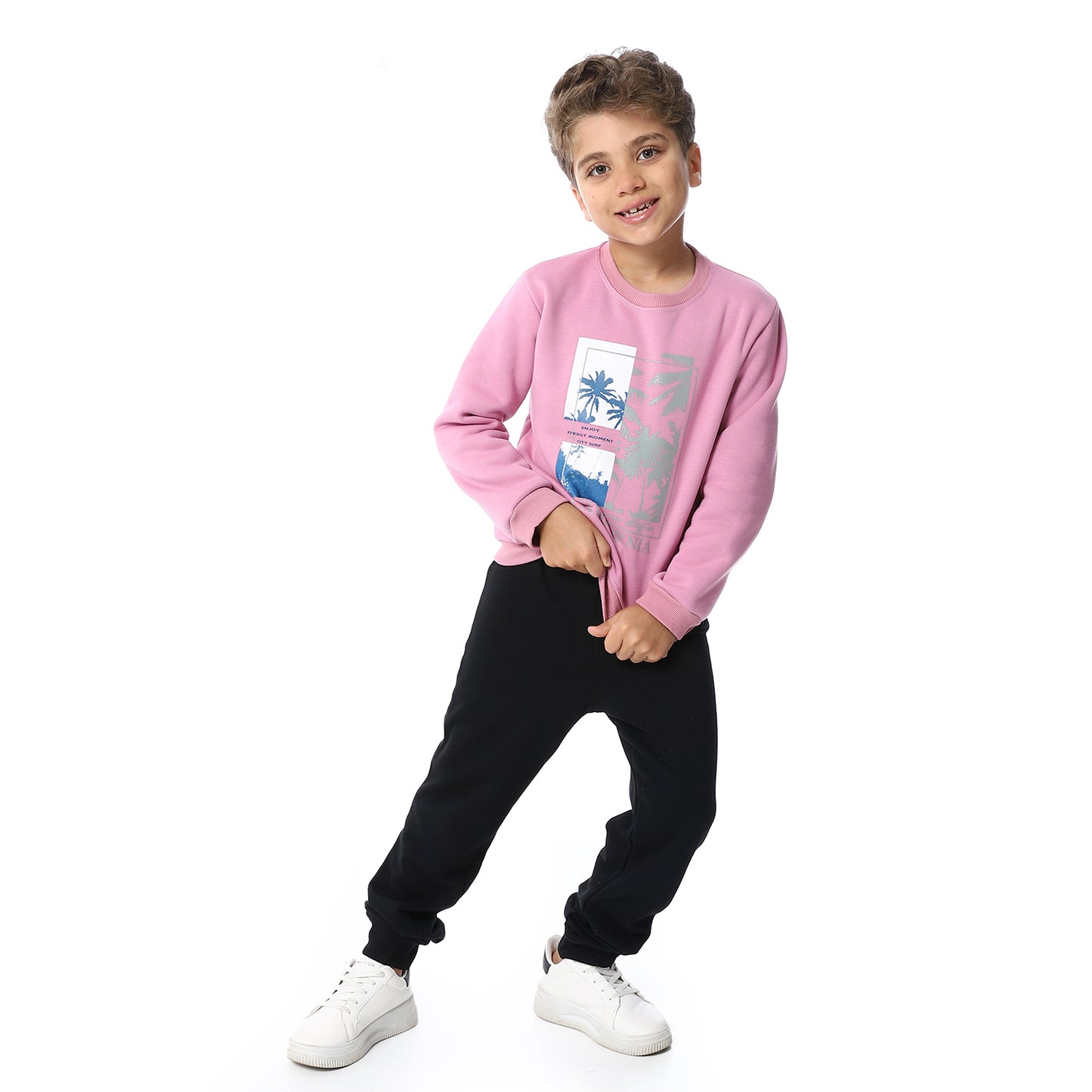 Boys Melton Printed Sweatshirt