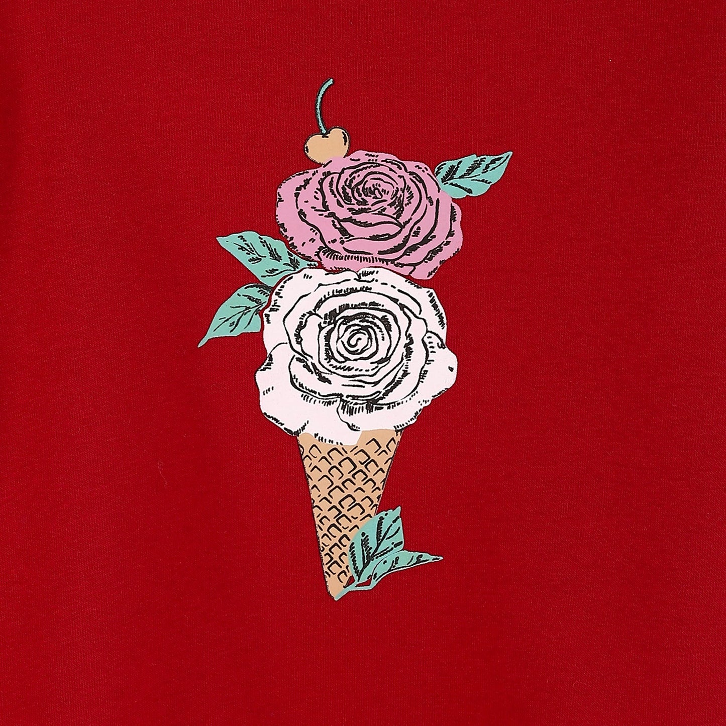 Girls Cotton Printed Sweatshirt