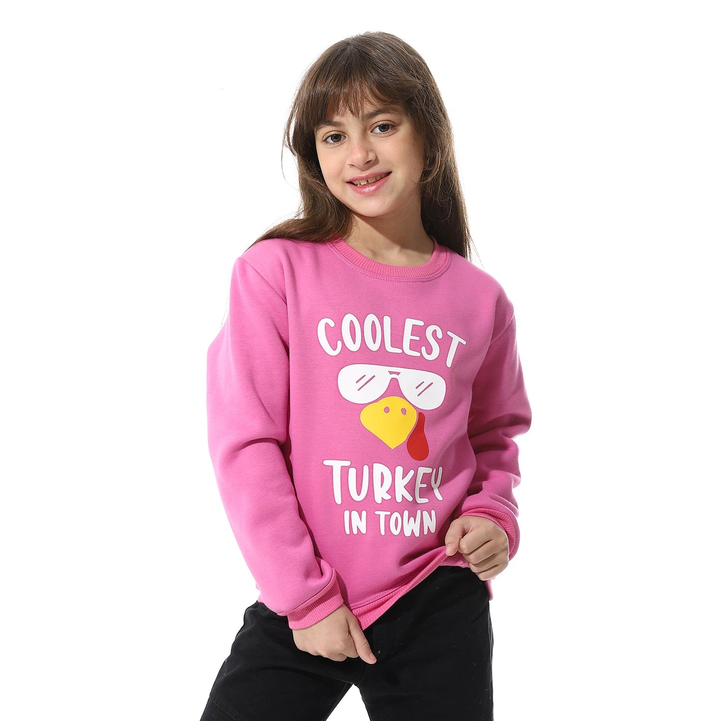 Girls Cotton Printed Sweatshirt