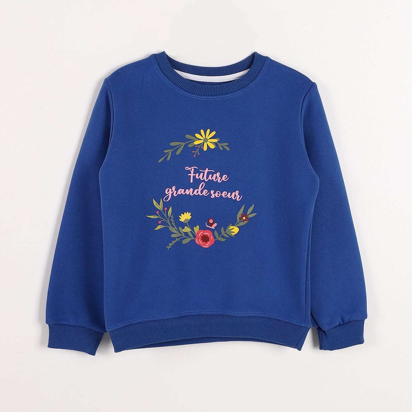 Girls Cotton Printed Sweatshirt