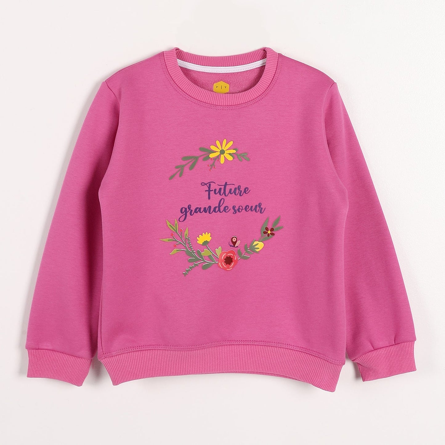 Girls Cotton Printed Sweatshirt