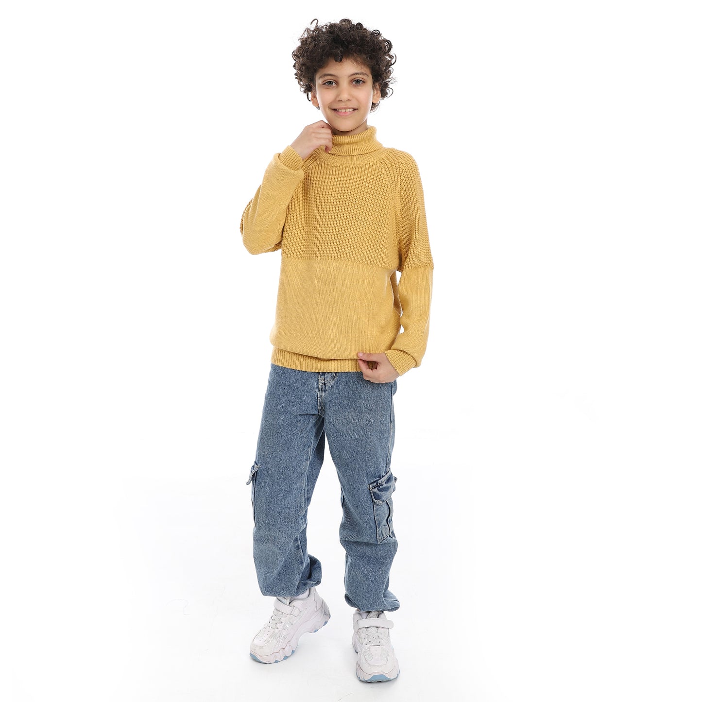 Boys High Neck Knit Sweater