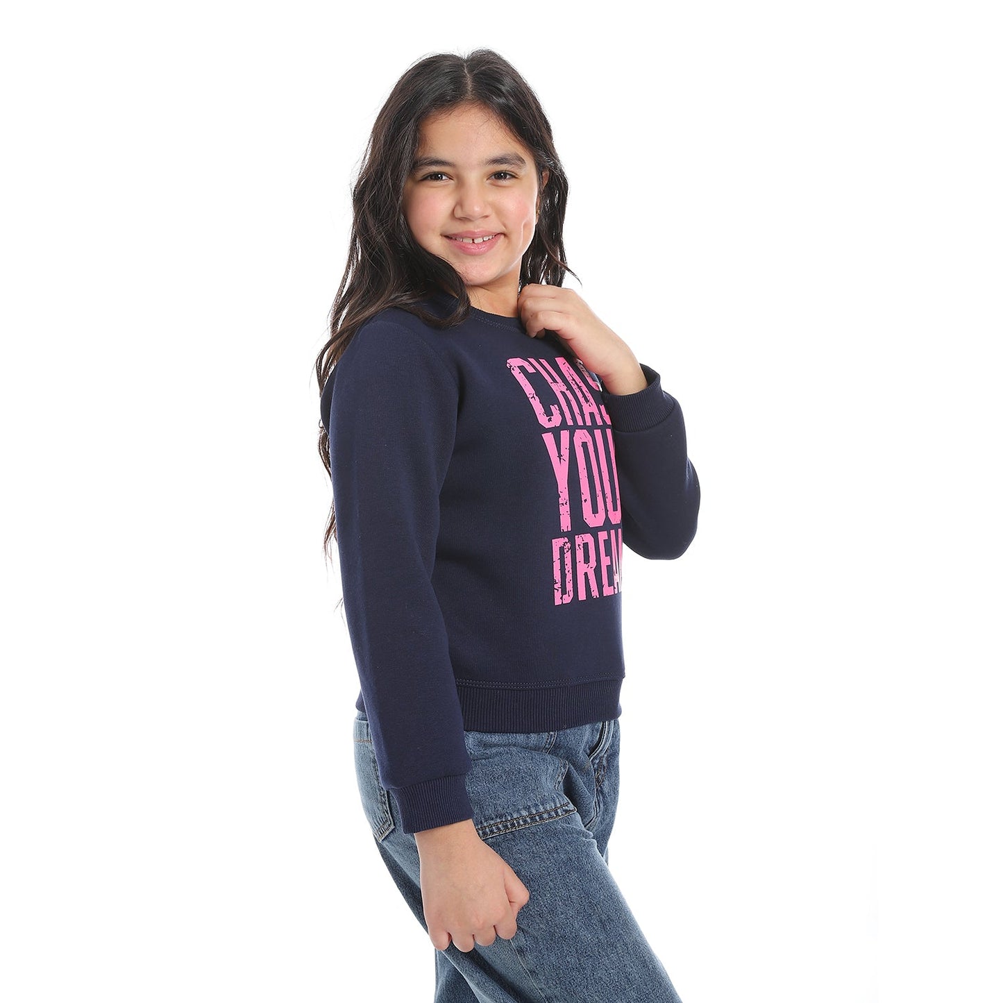 Girls Cotton Printed Sweatshirt