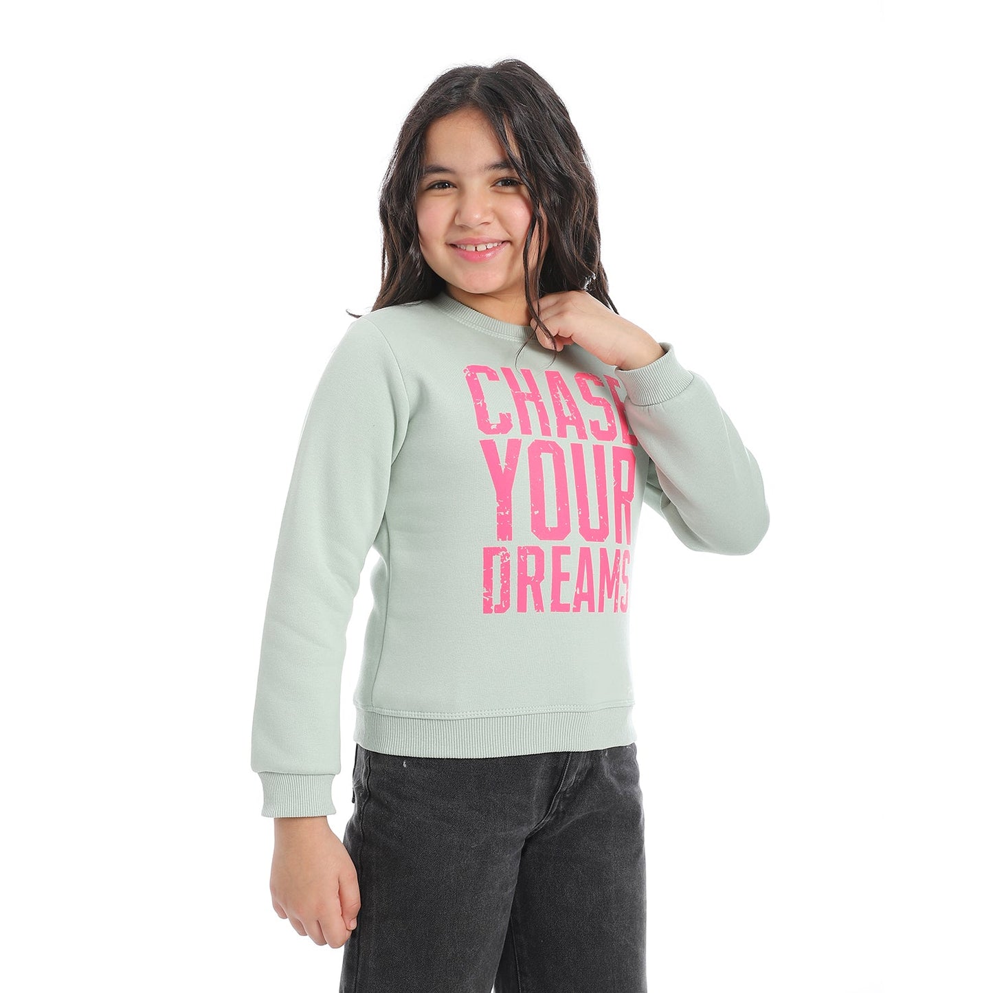 Girls Cotton Printed Sweatshirt