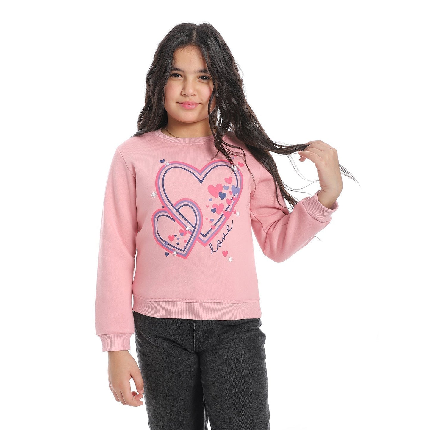 Girls Cotton Printed Sweatshirt