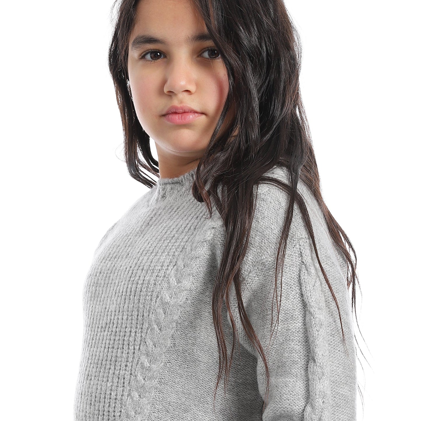 Girls Crew Neck Knit Pullover