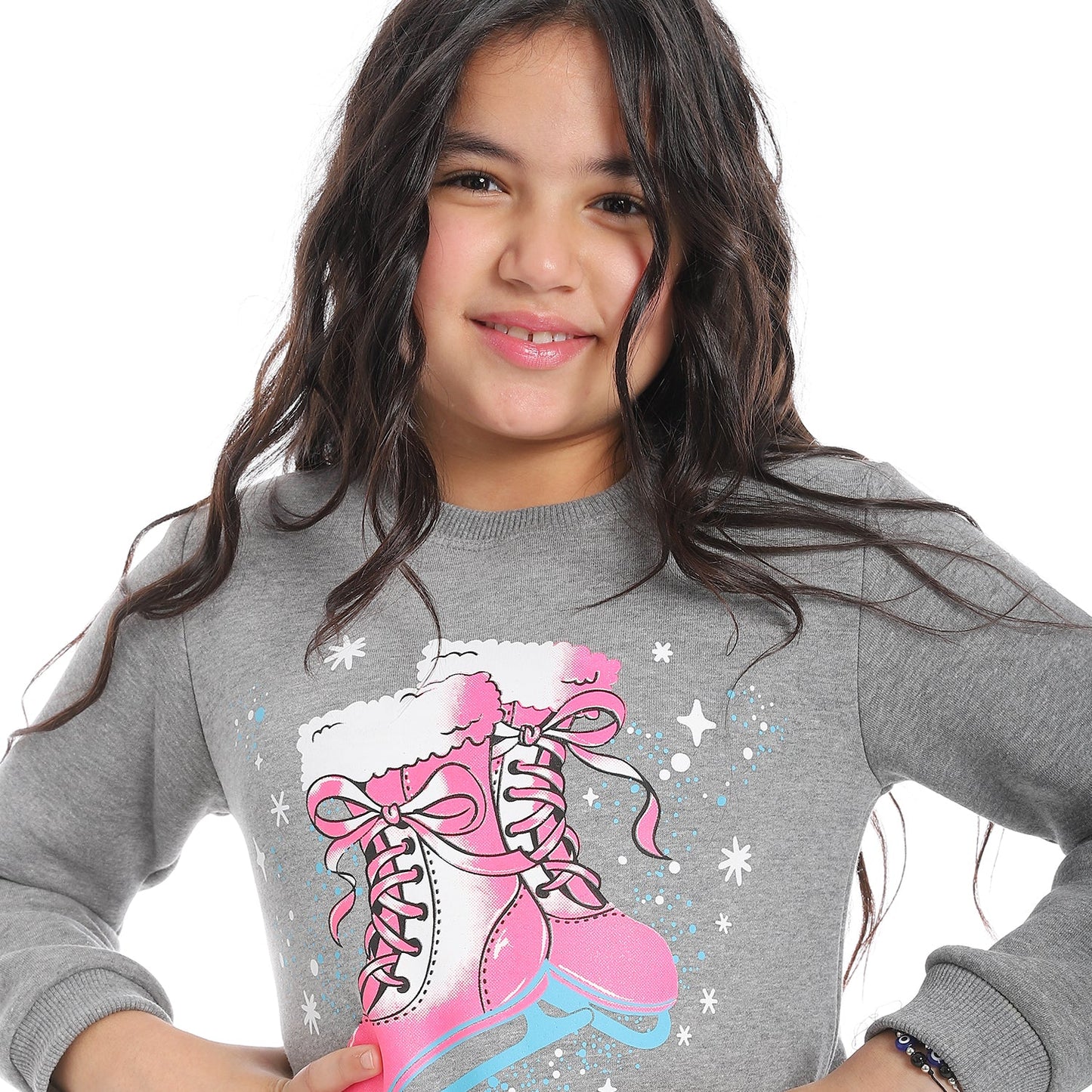 Girls Cotton Printed Sweatshirt
