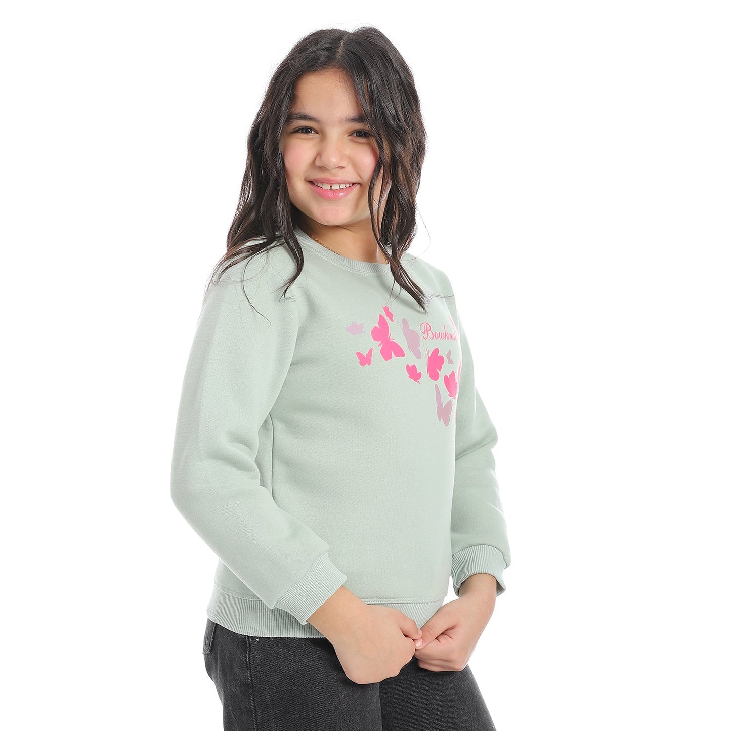 Girls Cotton Printed Sweatshirt