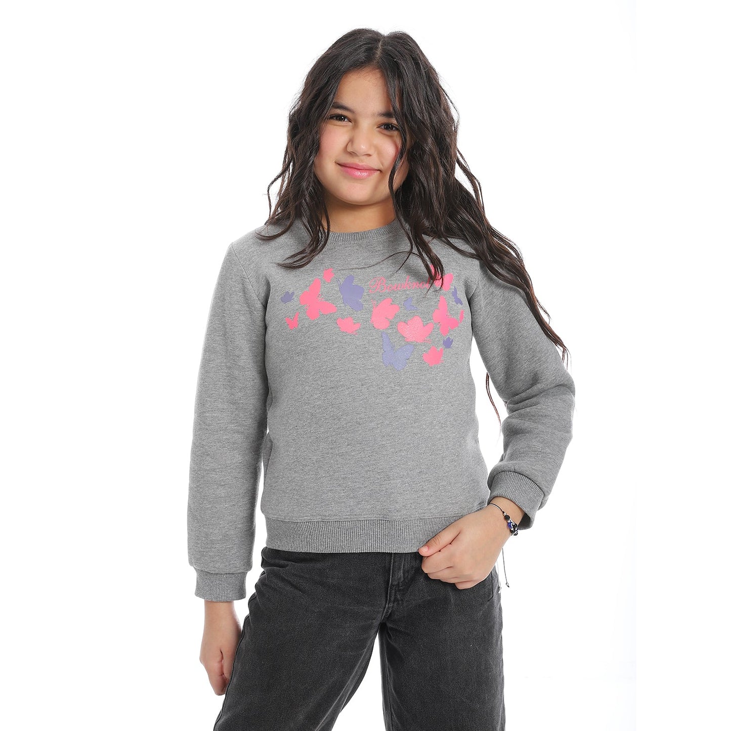 Girls Cotton Printed Sweatshirt