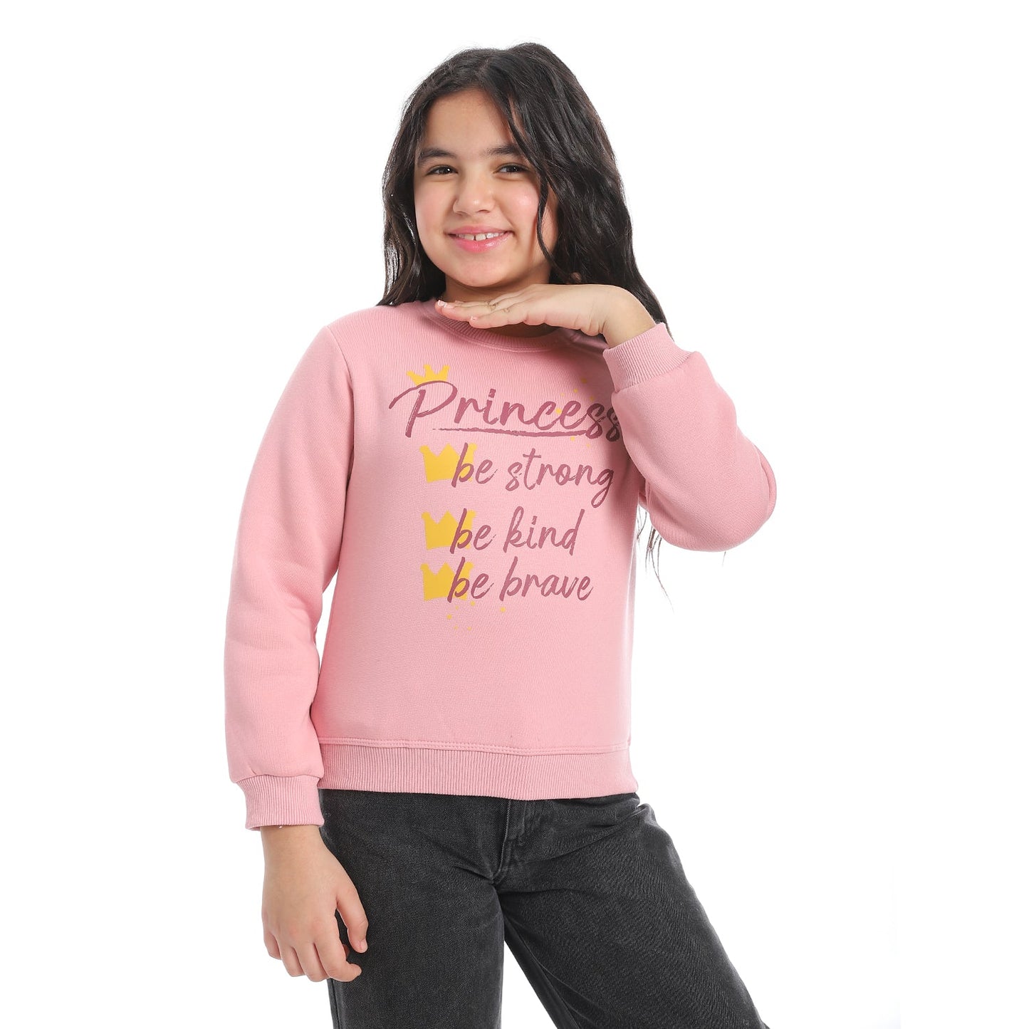 Girls Cotton Printed Sweatshirt
