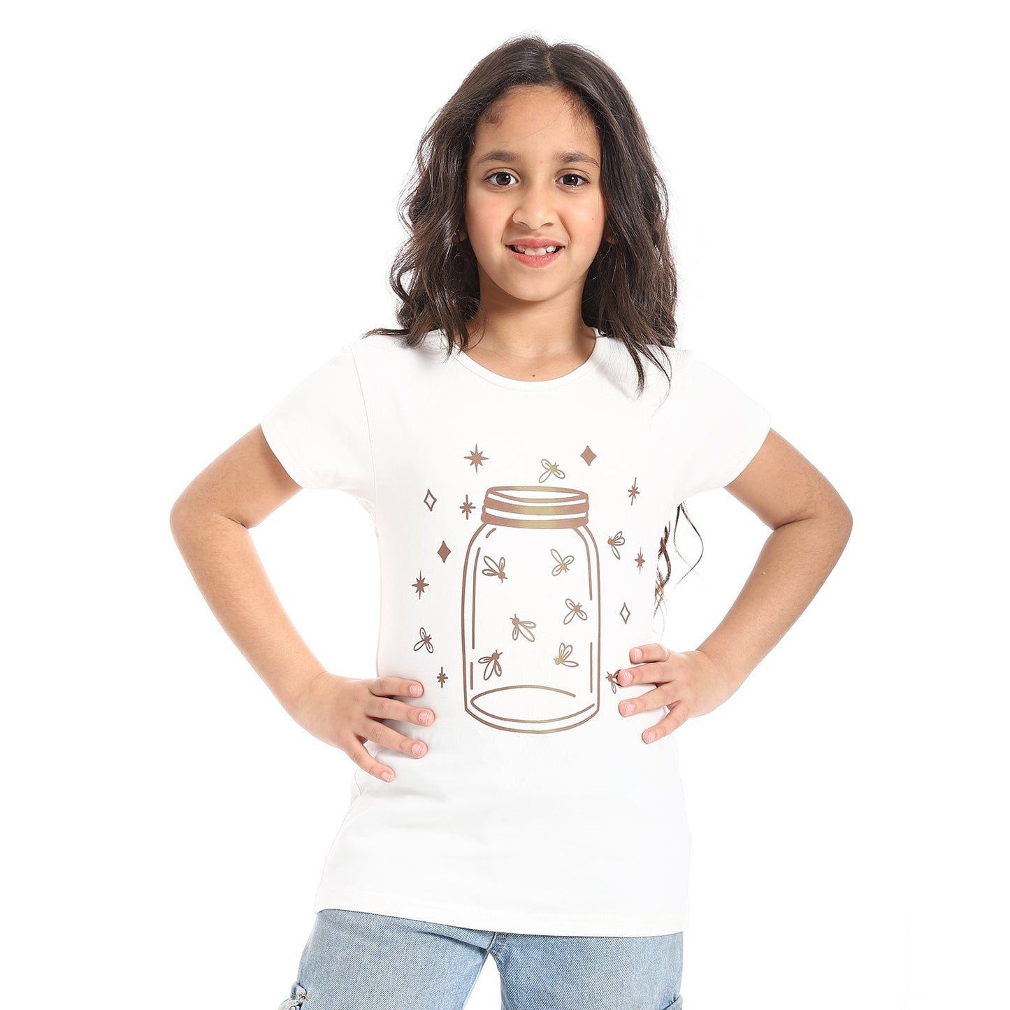 Girls Cotton Printed T-Shirt