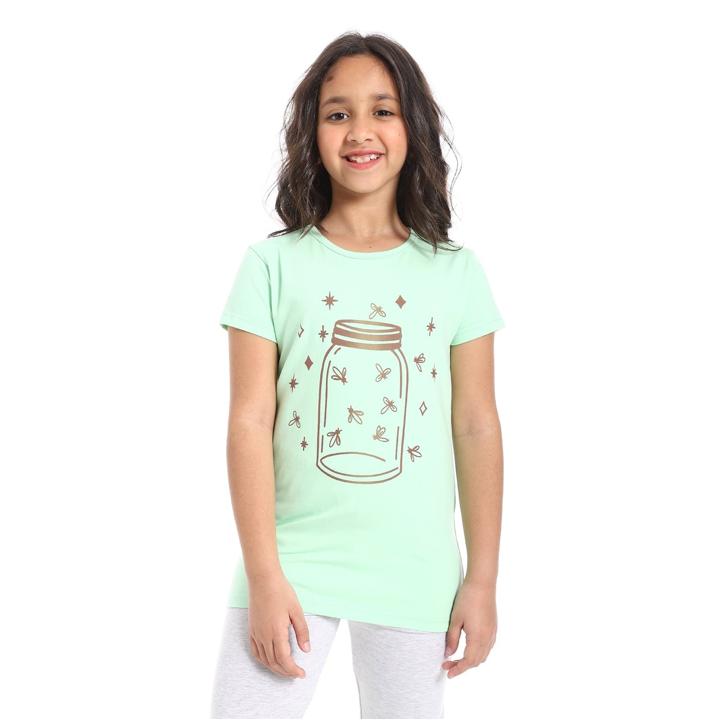 Girls Cotton Printed T-Shirt