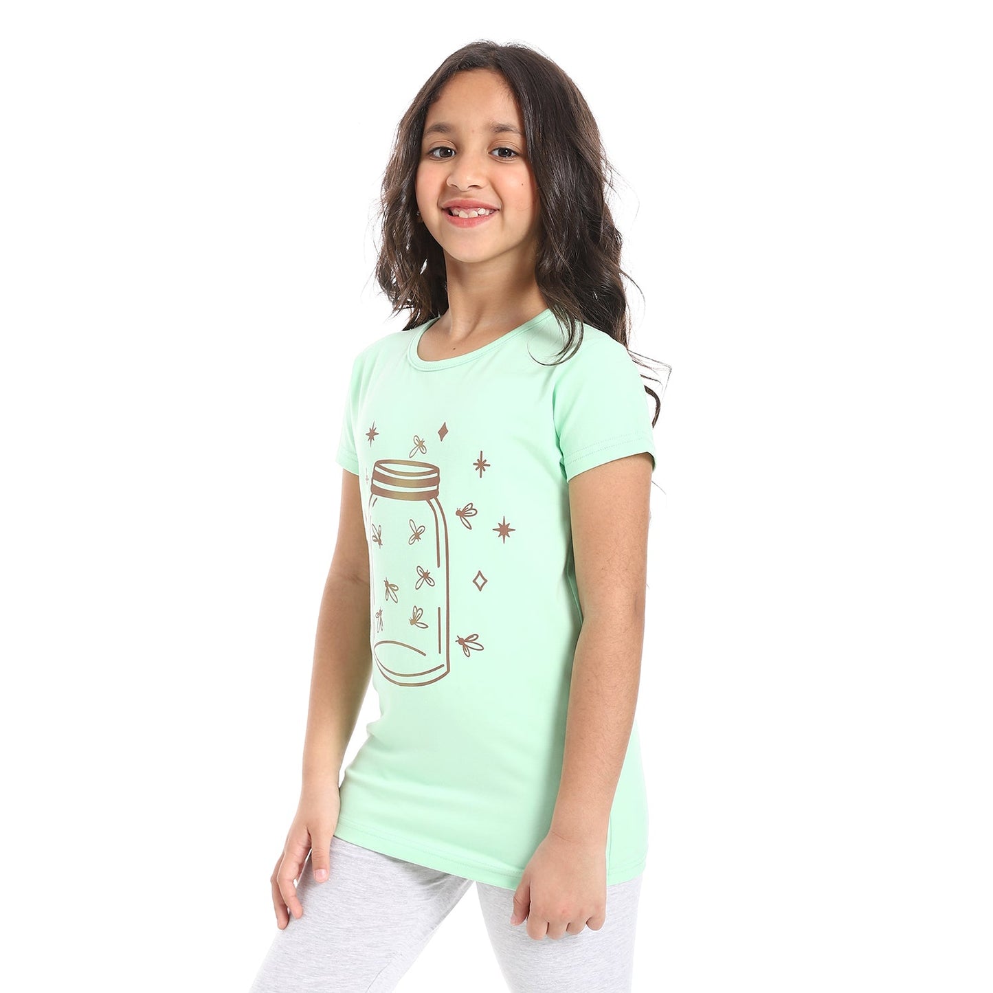 Girls Cotton Printed T-Shirt