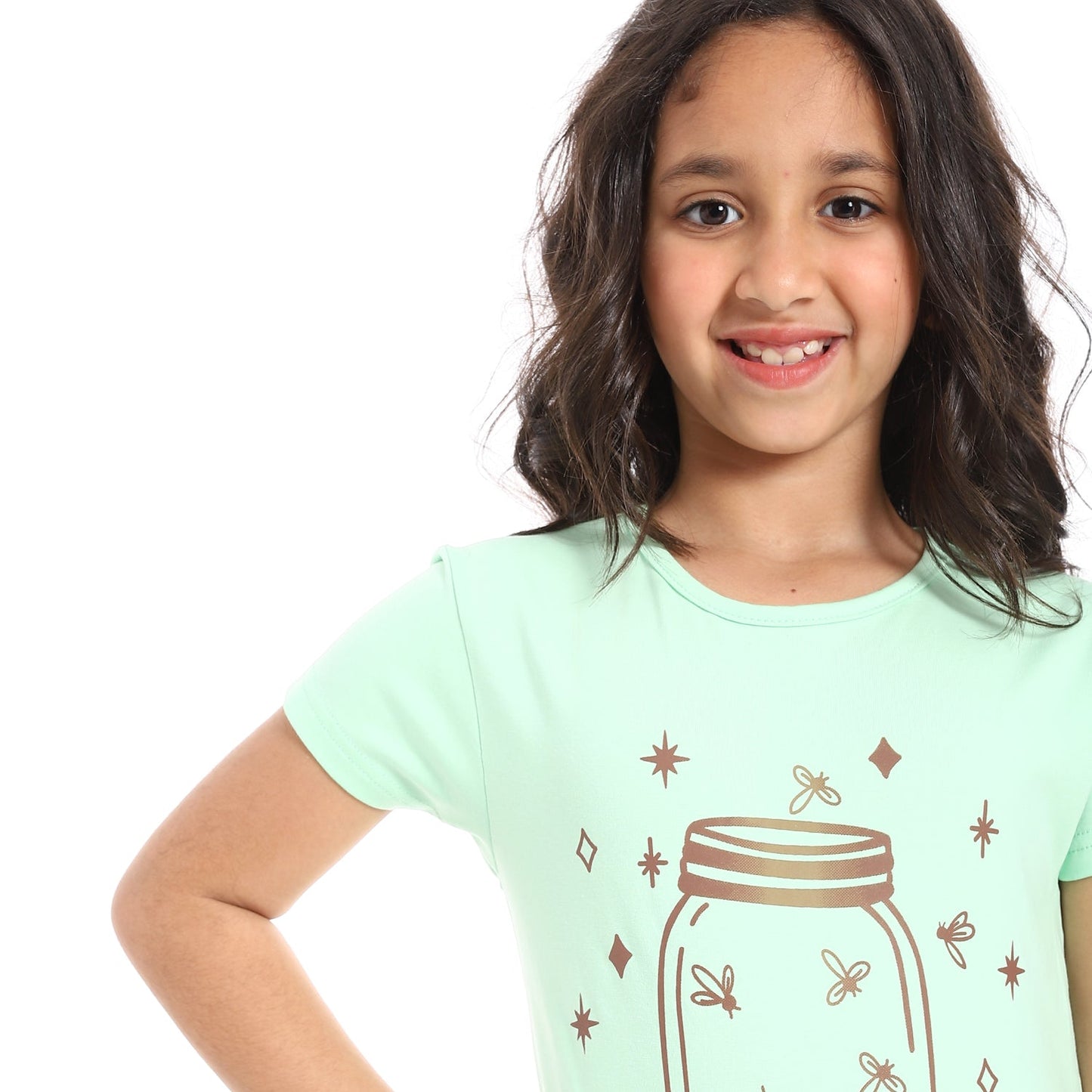 Girls Cotton Printed T-Shirt