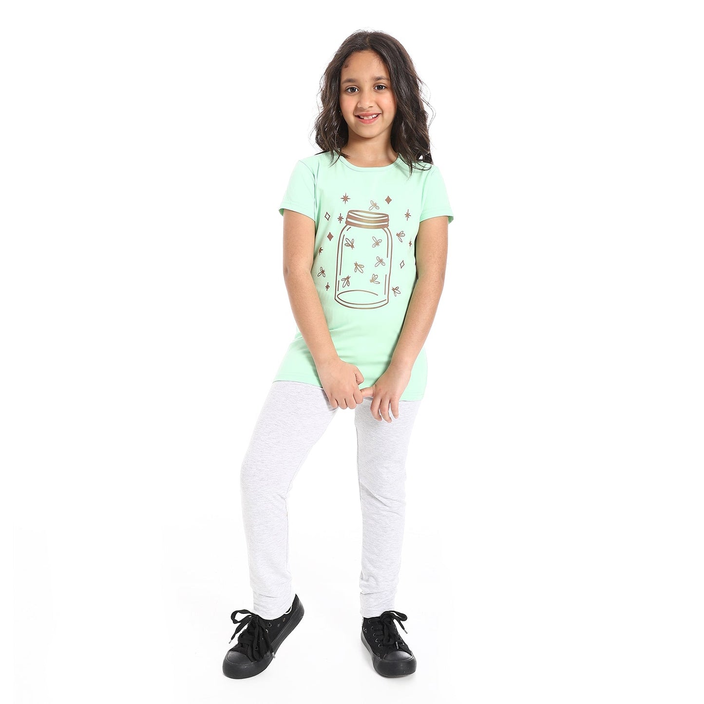 Girls Cotton Printed T-Shirt