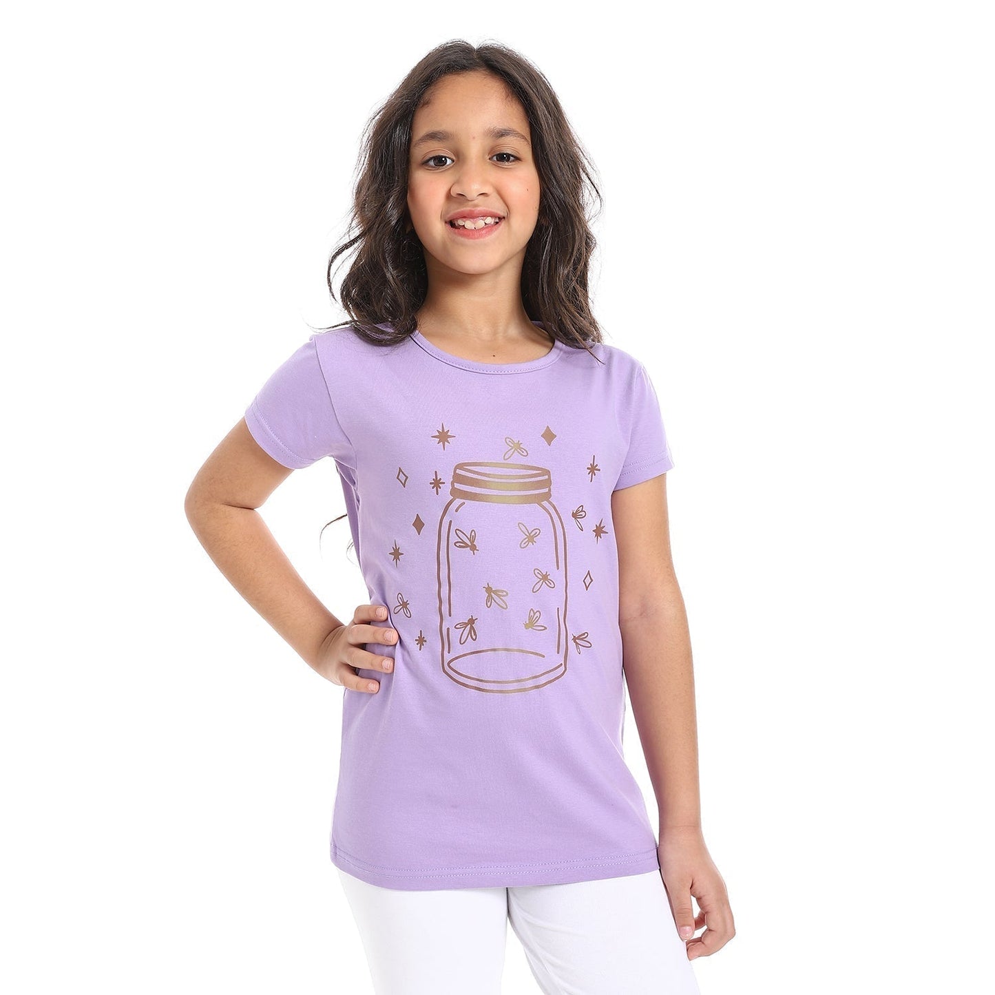 Girls Cotton Printed T-Shirt
