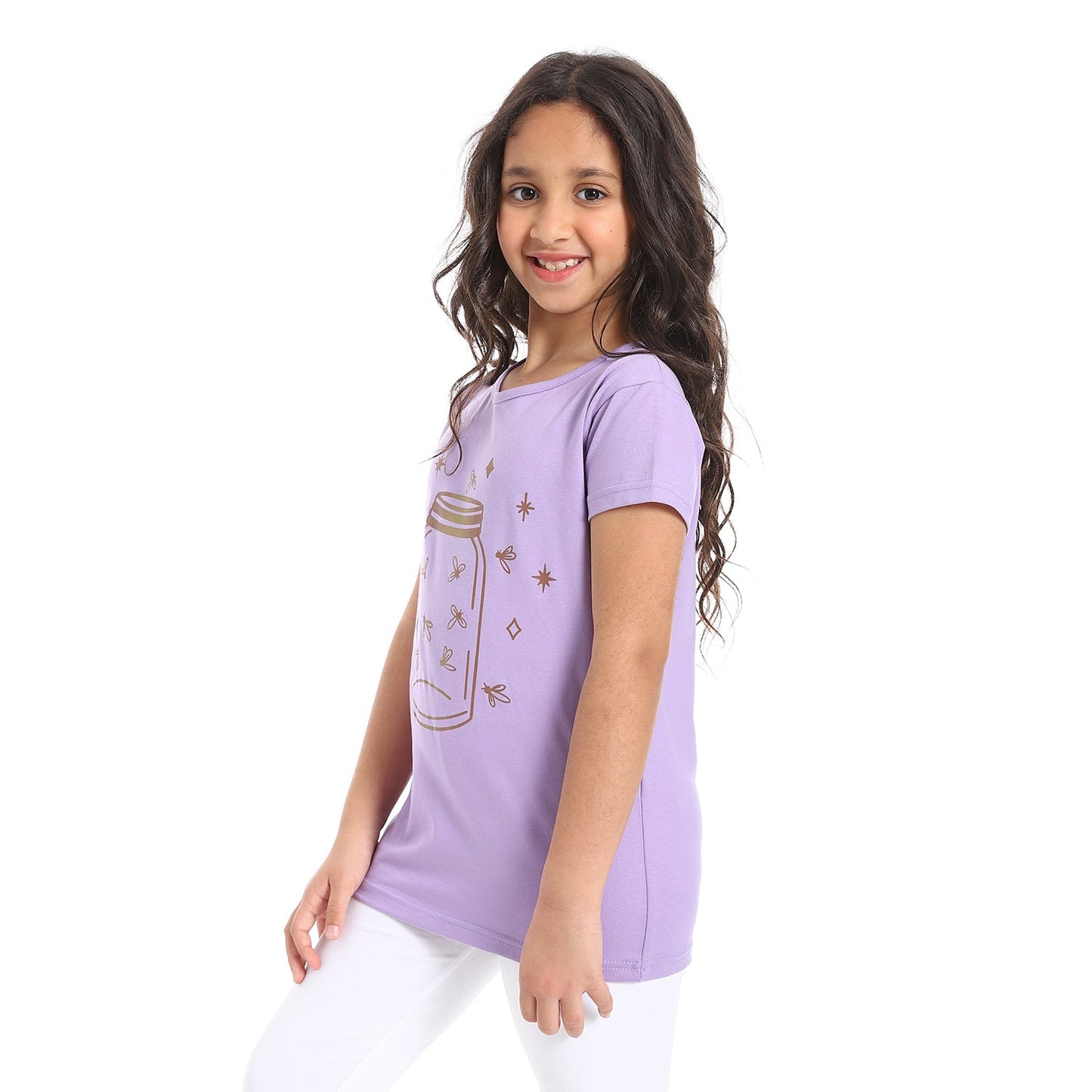 Girls Cotton Printed T-Shirt