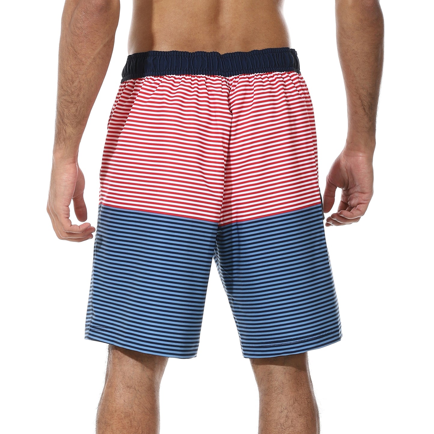 Men's Striped Swimming Shorts