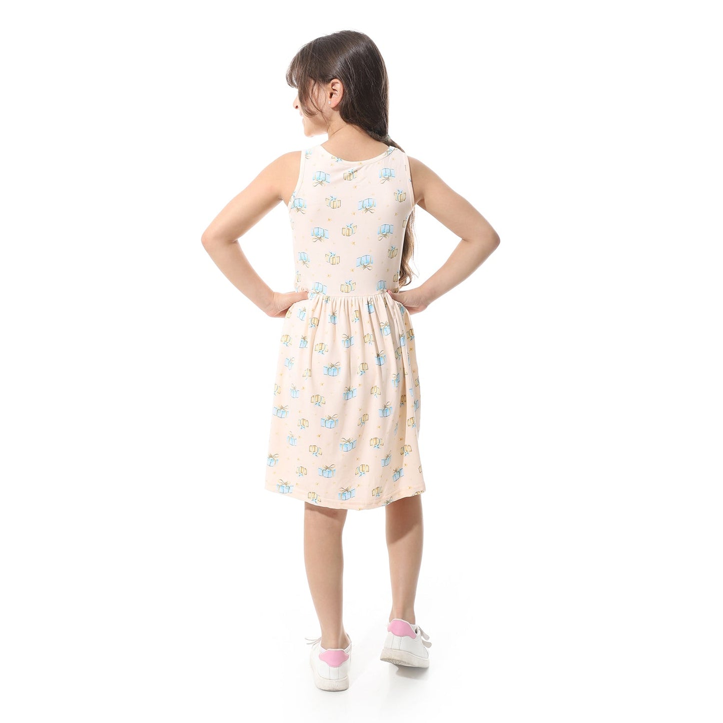 Girls Cotton Printed Dress