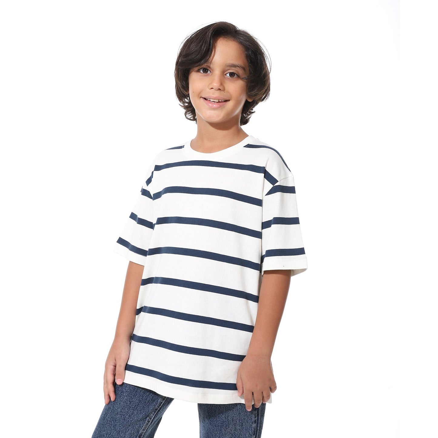 Boys Cotton Striped T-Shirt