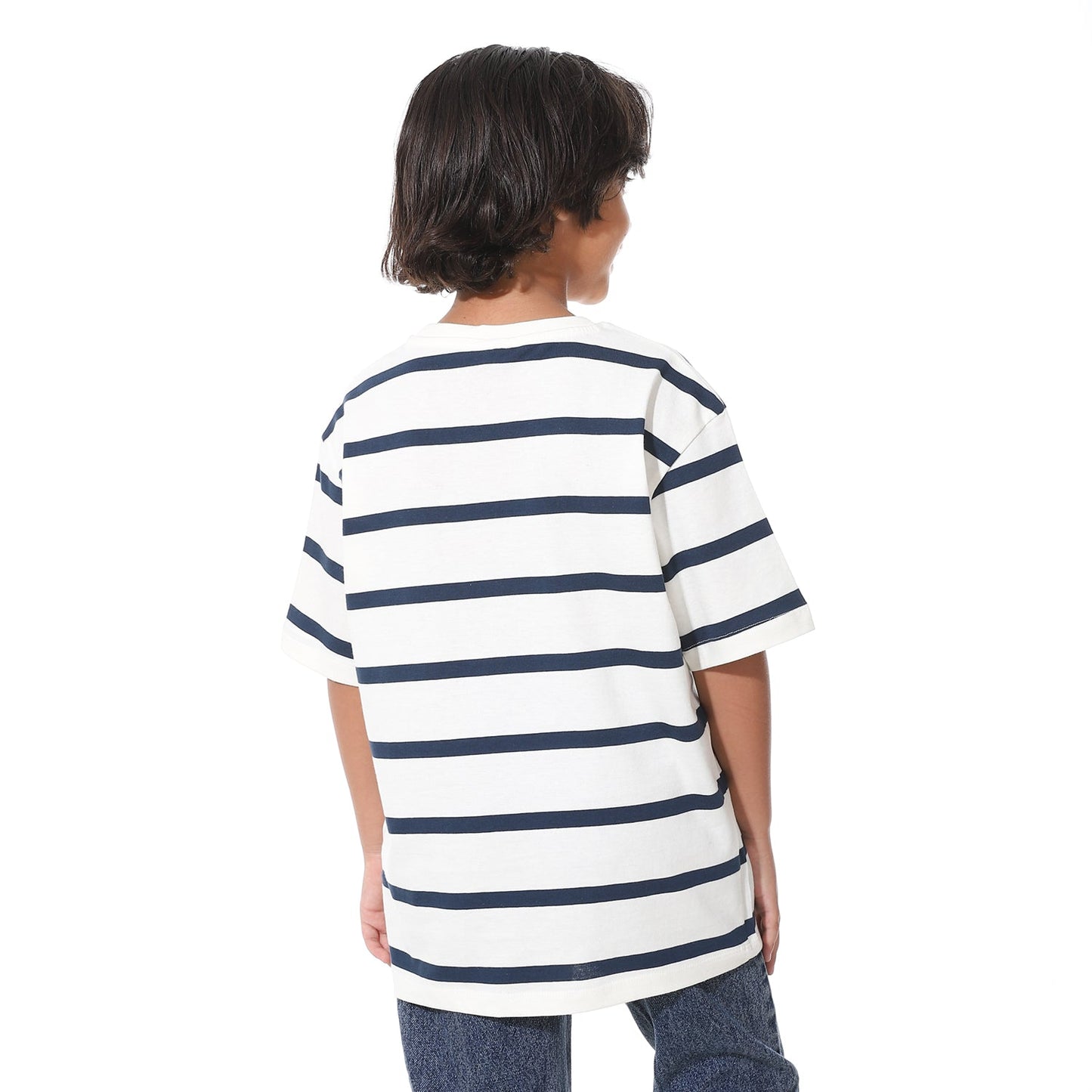 Boys Cotton Striped T-Shirt