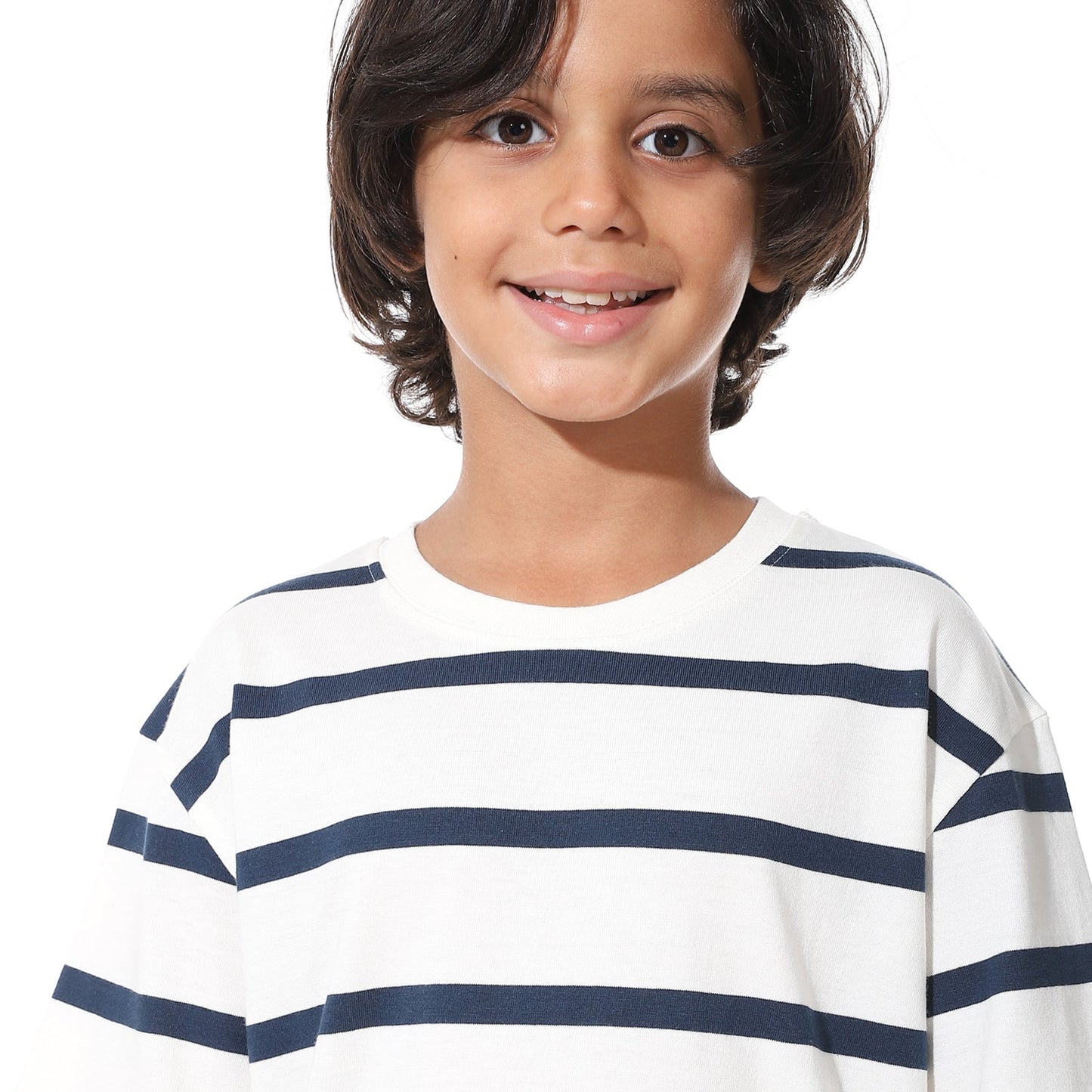 Boys Cotton Striped T-Shirt