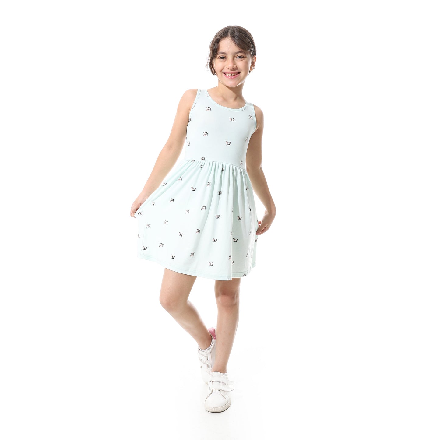 Girls Cotton Printed Dress