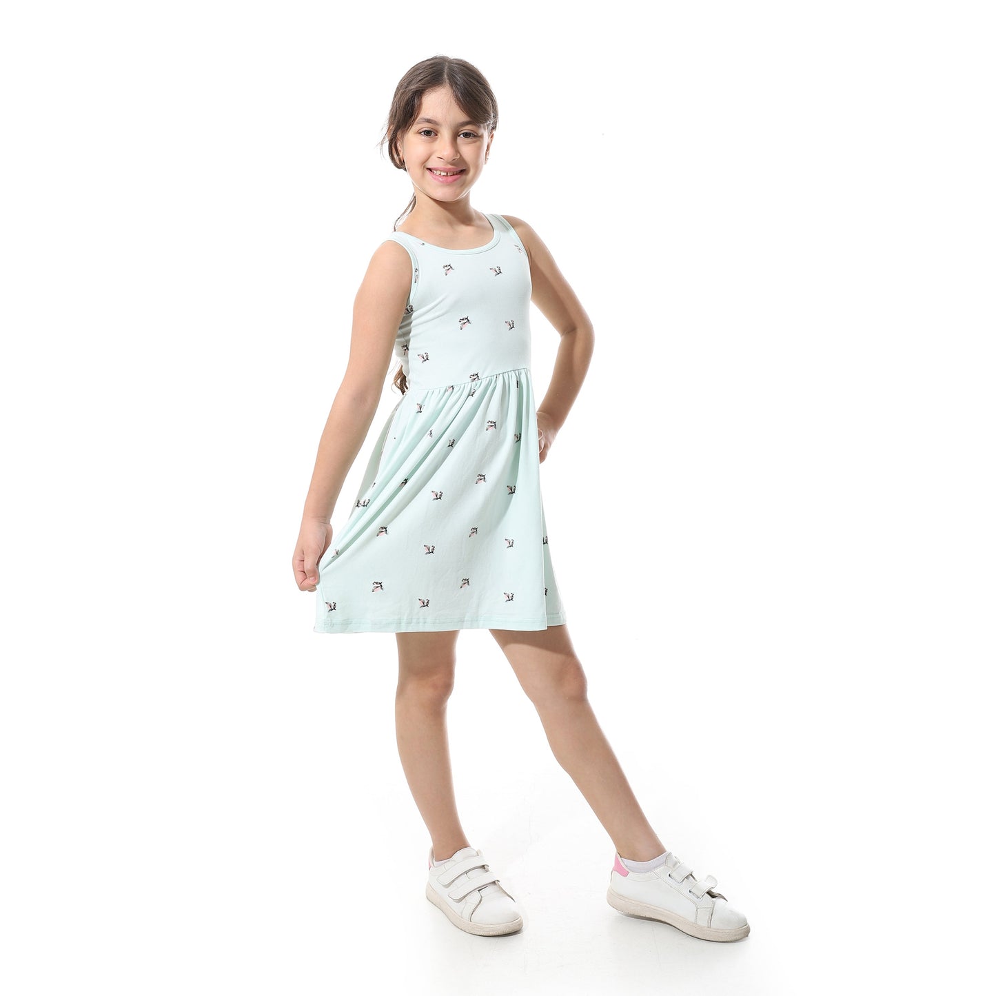 Girls Cotton Printed Dress