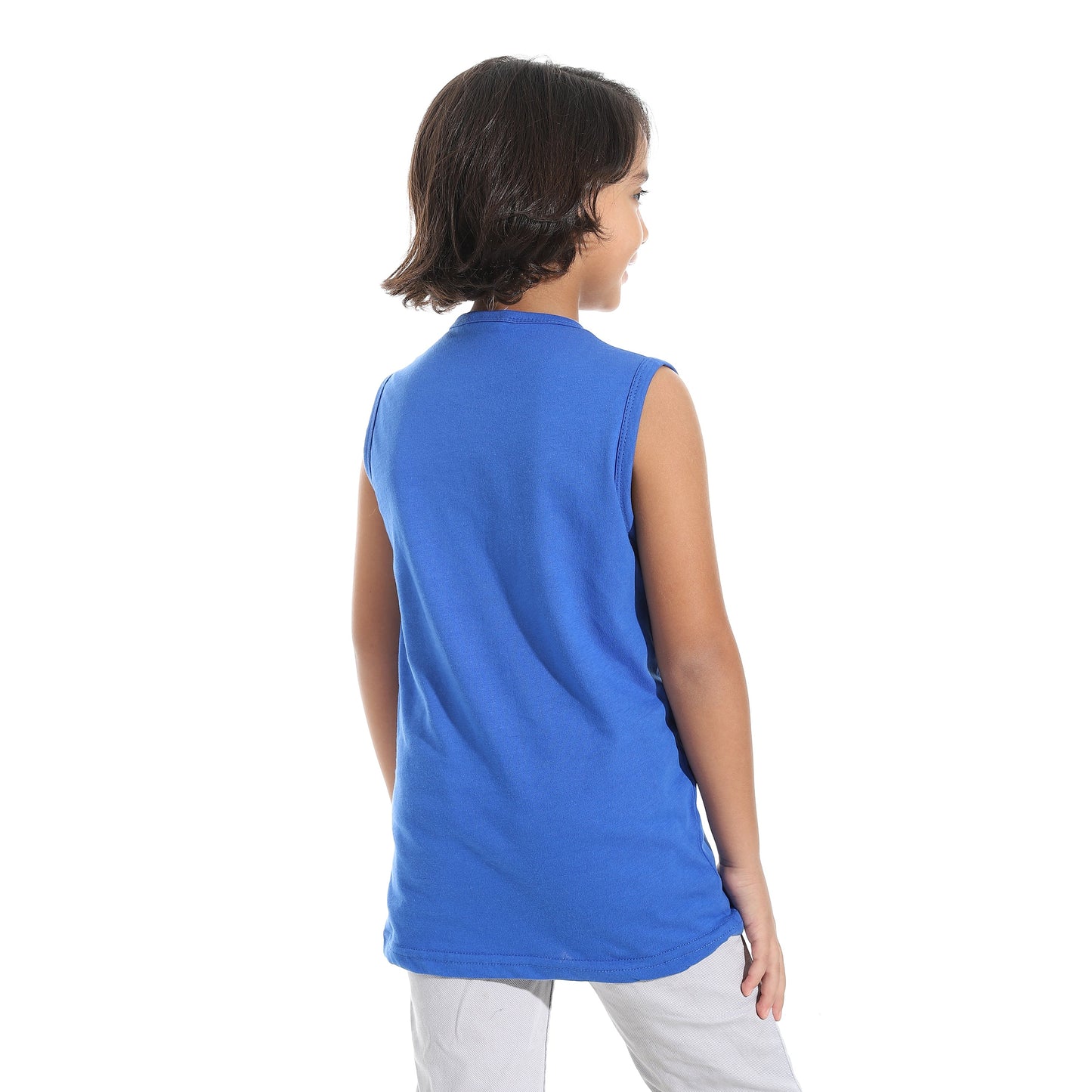 Boys Cotton Sleevless T-Shirt