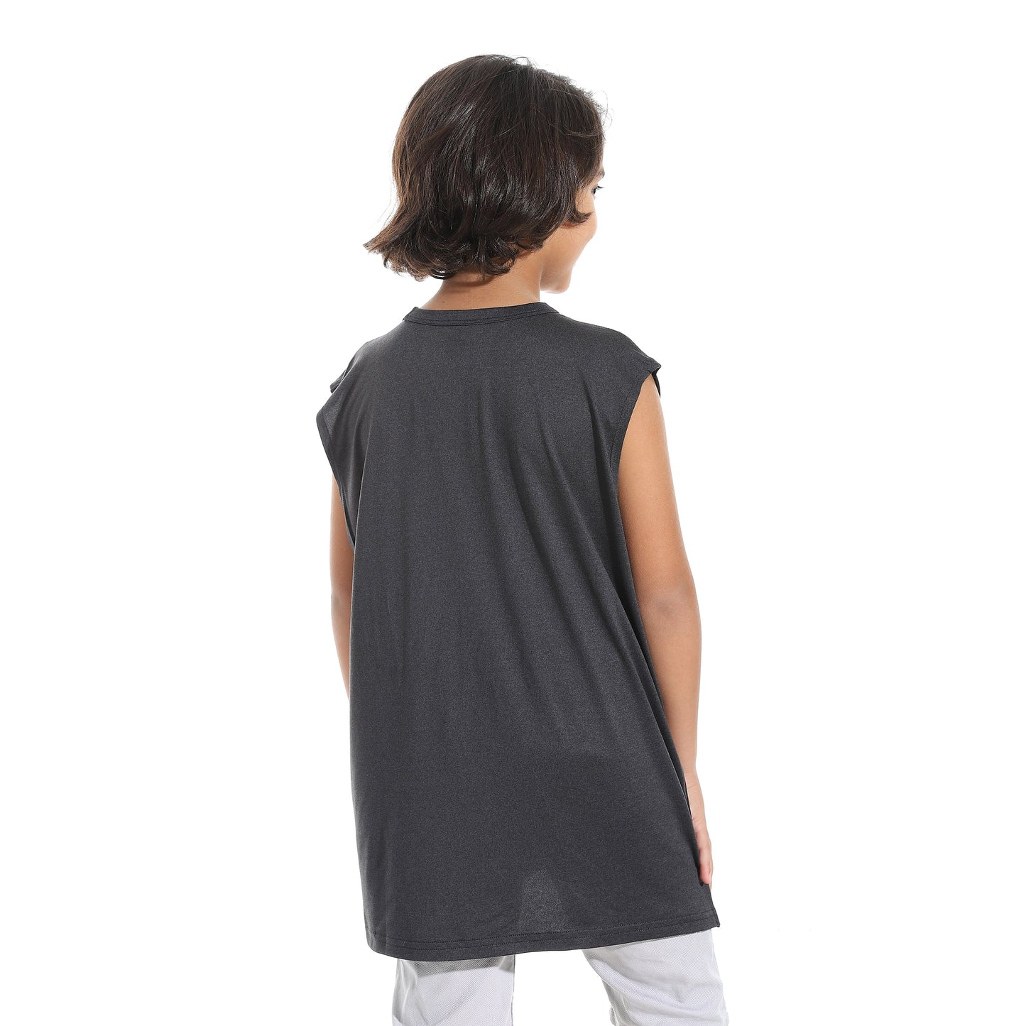 Boys Cotton Sleevless T-Shirt