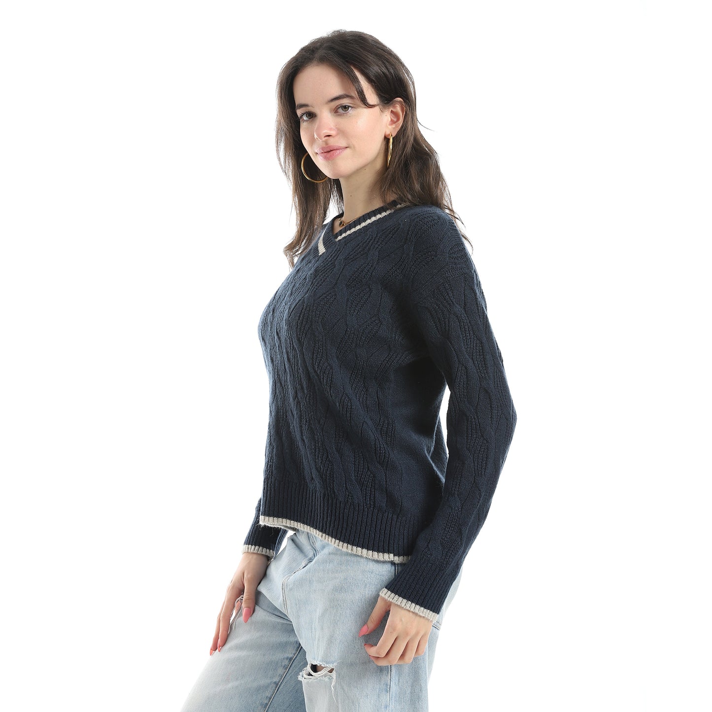 Women's V-Neck Knit Sweater