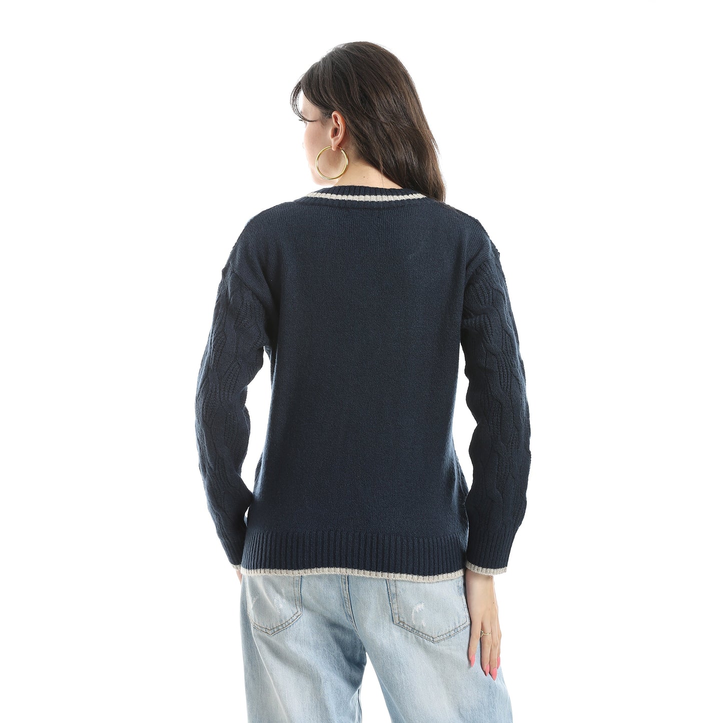 Women's V-Neck Knit Sweater